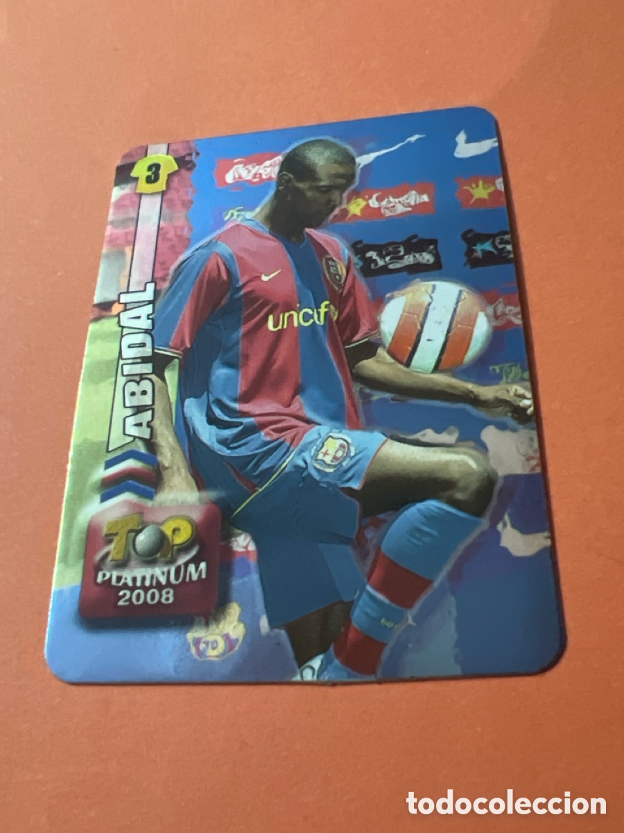 Cartes &agrave; collectionner de Football: C3744. ABIDAL N&ordm; 676 TOP PLATINUM 2008 FC BARCELONA BRILLO LISO MUNDICROMO