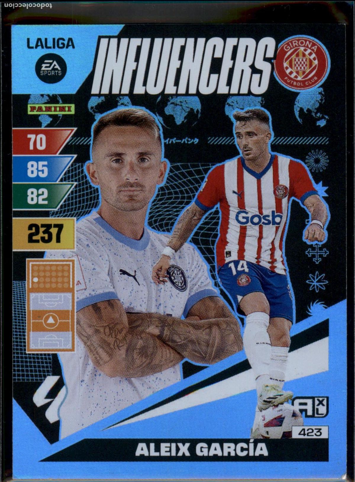 Cartes &agrave; collectionner de Football: Aleix Garc&iacute;a Influencers N&ordm; 423 Girona FC LaLiga EA SportsAdrenalyn XL 2023 2024 Panini 23 24