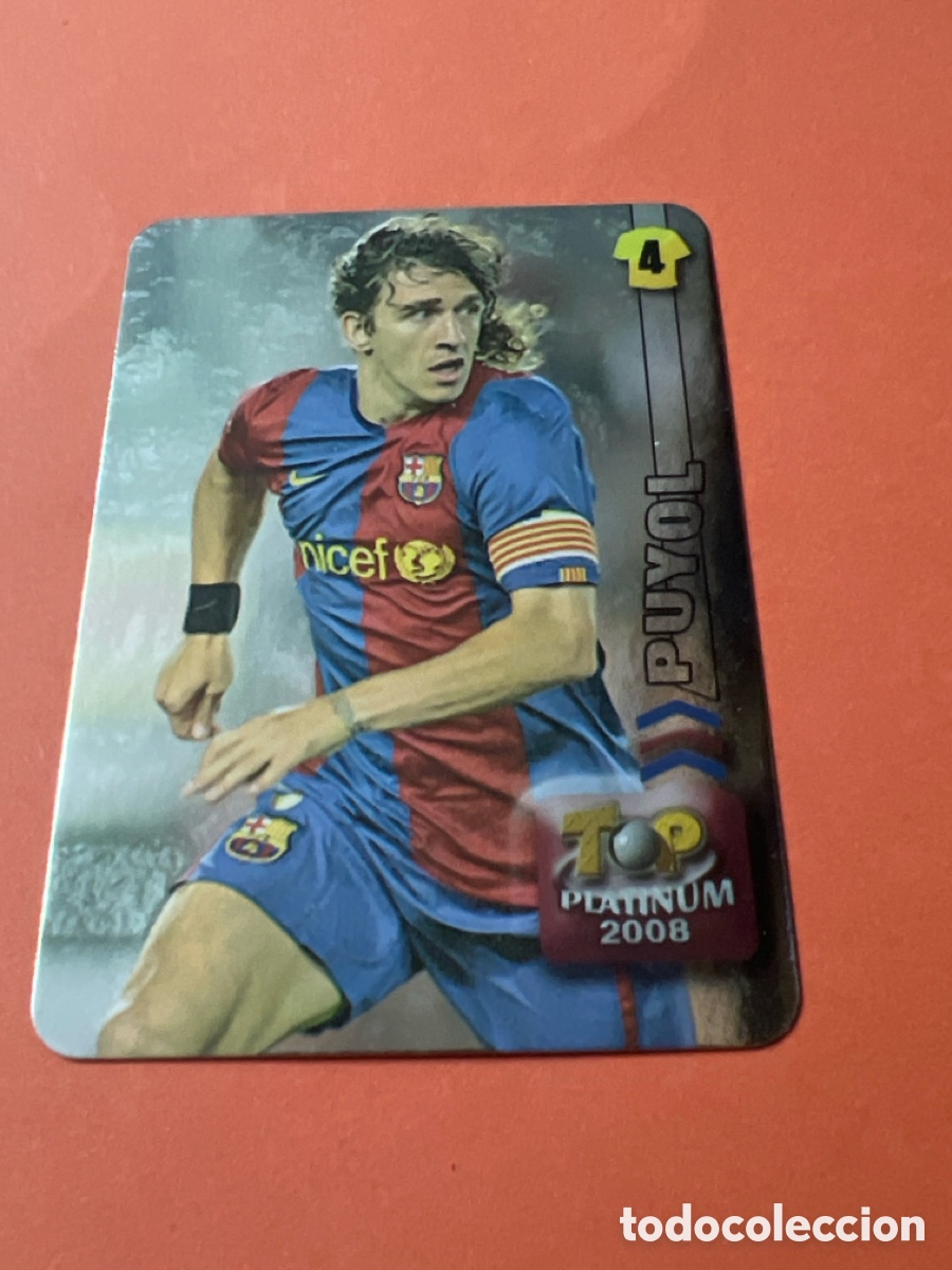 Cartes &agrave; collectionner de Football: C3810. PUYOL N&ordm; 704 TOP PLATINUM 2008 FC BARCELONA BRILLO MUNDICROMO