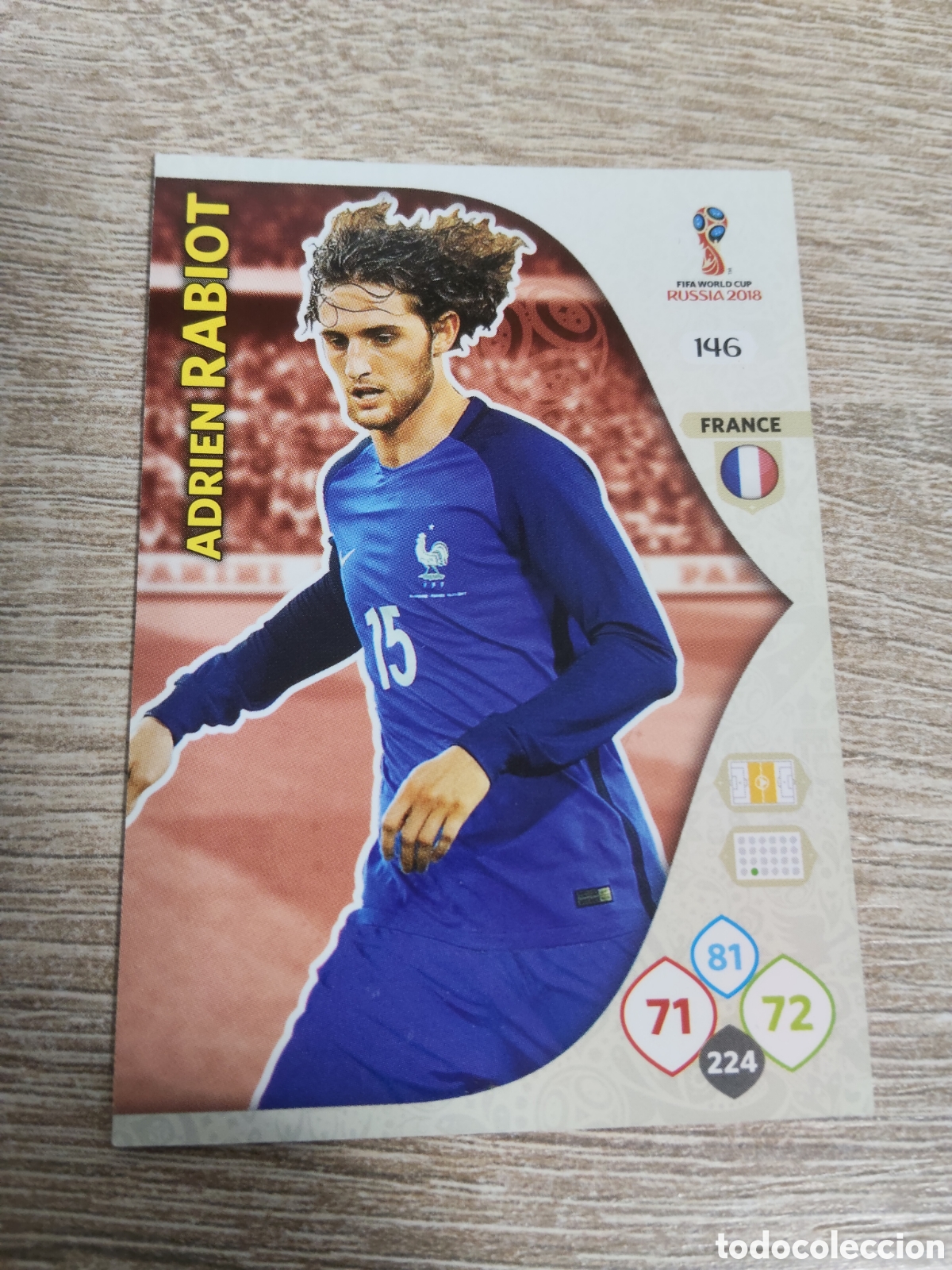 Cromos de f&uacute;tbol: Panini Adrenalyn mundial Rusia 2018 146 Adrien Rabiot Francia