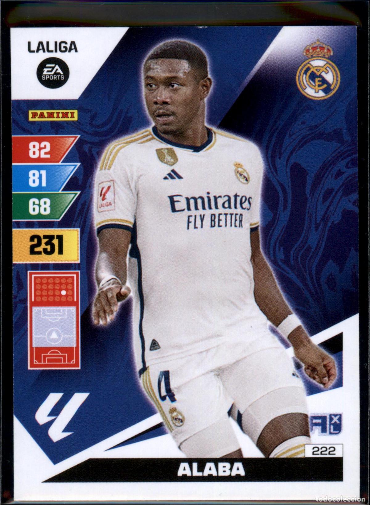 Fu&szlig;ball-Sticker: Alaba N&ordm; 222 Real Madrid LaLiga EA SportsAdrenalyn XL 2023 2024 Panini 23 24