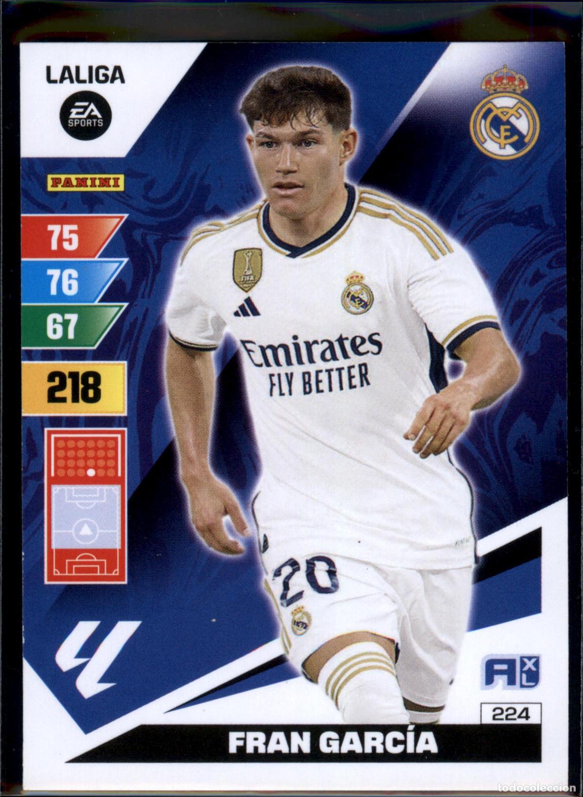 Fu&szlig;ball-Sticker: Fran Garc&iacute;a N&ordm; 224 Real Madrid LaLiga EA SportsAdrenalyn XL 2023 2024 Panini 23 24