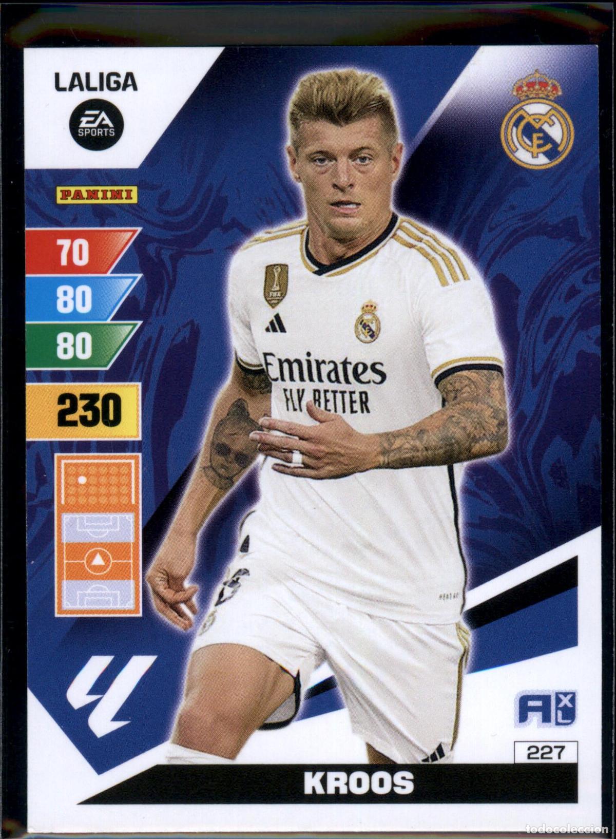 Cromos de f&uacute;tbol: Kroos N&ordm; 227 Real Madrid LaLiga EA SportsAdrenalyn XL 2023 2024 Panini 23 24