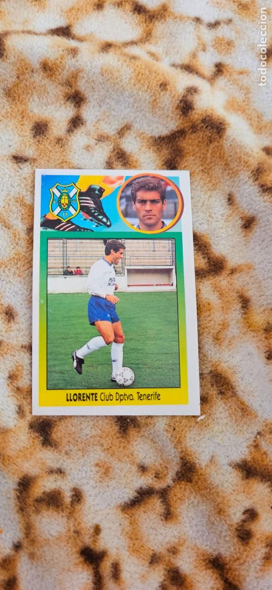 Fu&szlig;ball-Sticker: tenerife llorente este 1993 1994 93 94 despegado