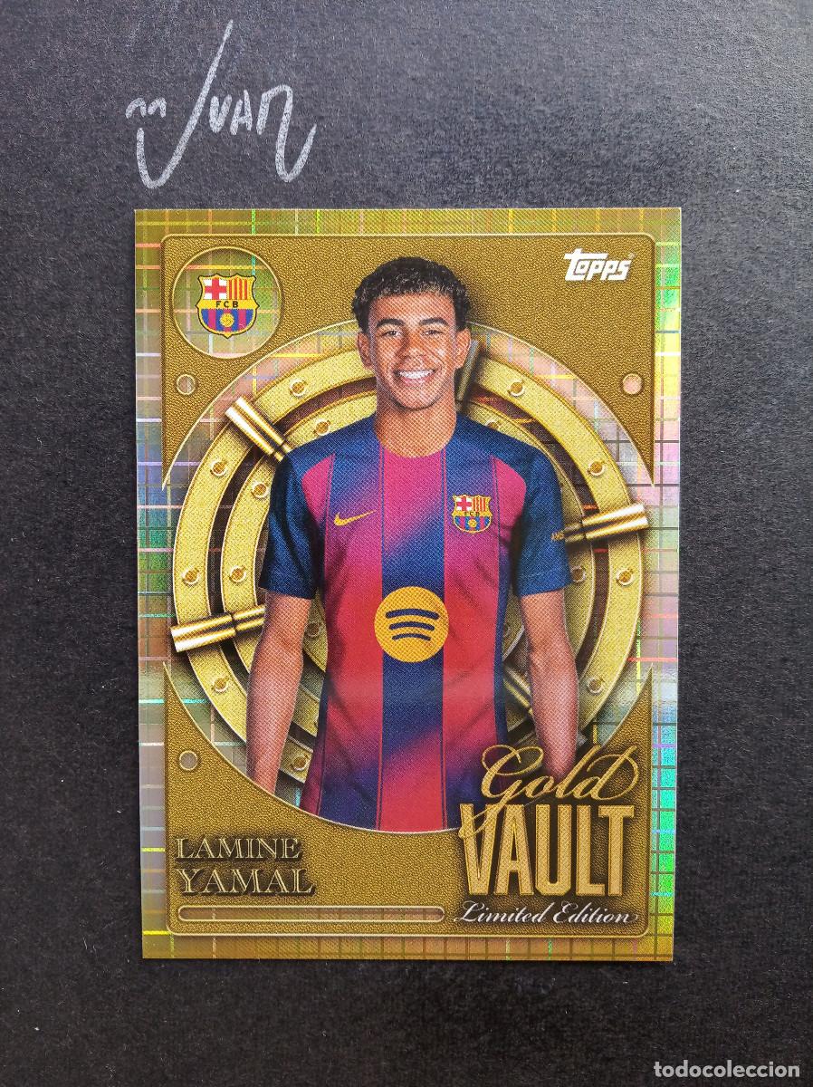 Cromos de f&uacute;tbol: 5 LIMITED EDITION GOLD VAULT YAMAL BARCELONA MUNDIAL ESPA&Ntilde;A ⚽ TOPPS &reg; COLLECTOR TIN 2025 2026 25 26