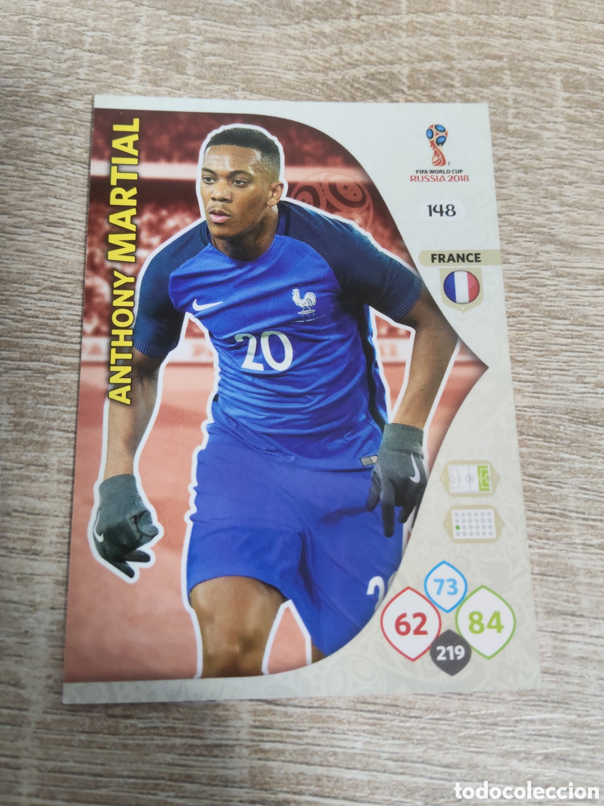 Cromos de f&uacute;tbol: Panini Adrenalyn mundial Rusia 2018 148 Anthony Martial Francia