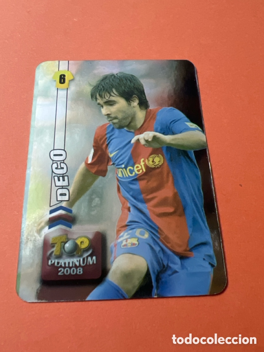 Cromos de f&uacute;tbol: C3868. DECO N&ordm; 713 TOP PLATINUM 2008 FC BARCELONA BRILLO LISO MUNDICROMO