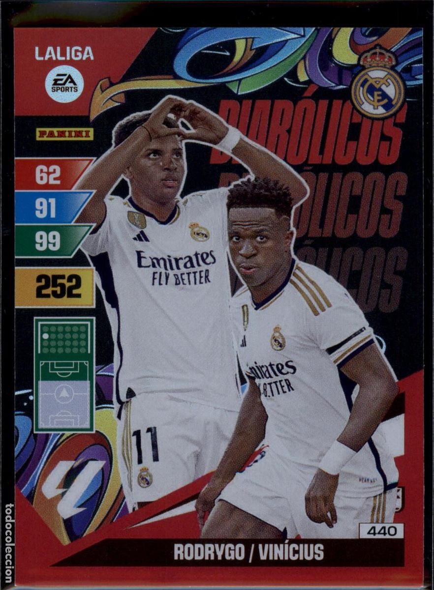 Cromos de f&uacute;tbol: Di&aacute;bolicos N&ordm; 440 Real Madrid LaLiga EA SportsAdrenalyn XL 2023 2024 Panini 23 24