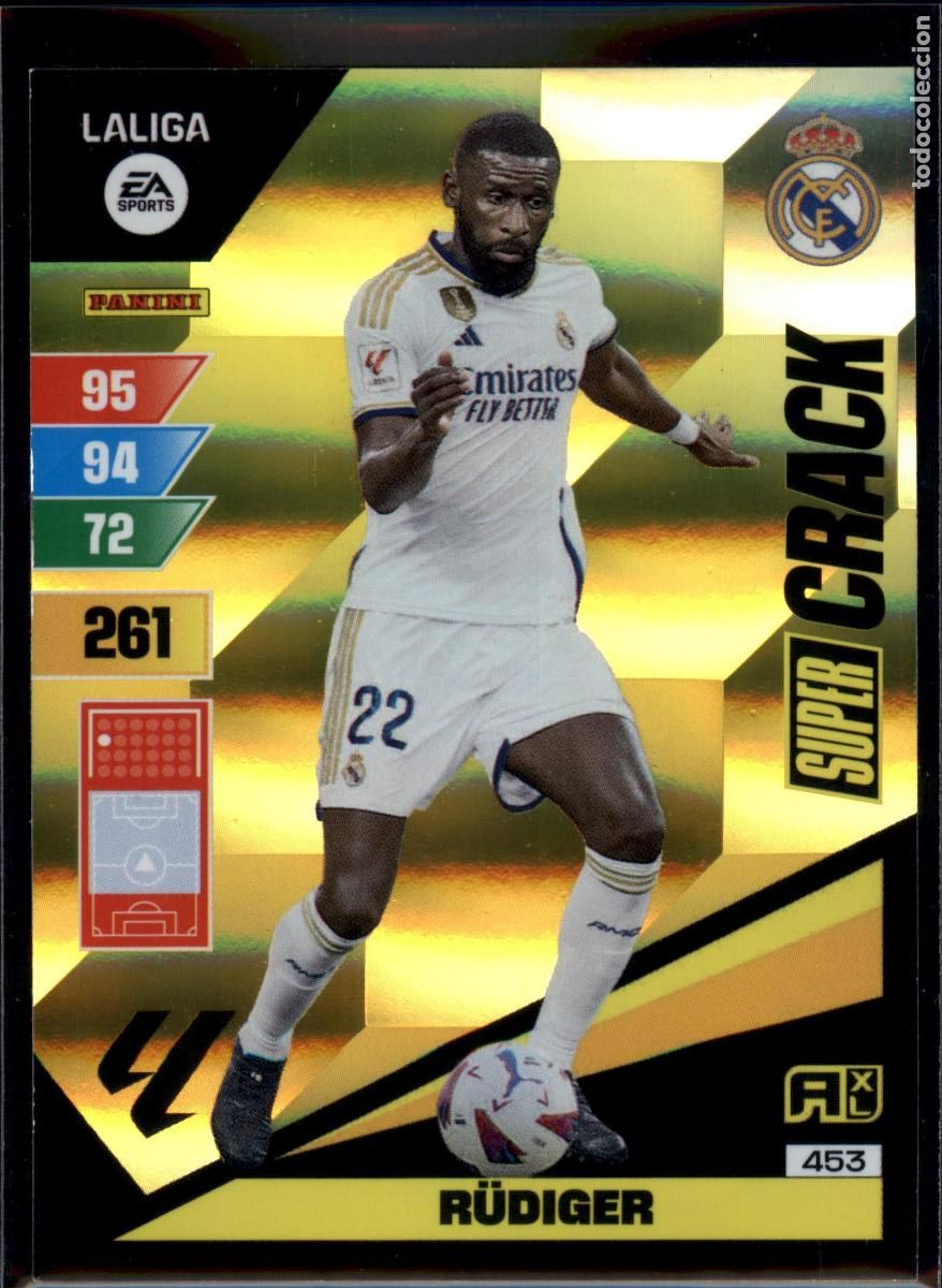 Football Stickers: R&uuml;diger Super Crack N&ordm; 453 Real Madrid LaLiga EA SportsAdrenalyn XL 2023 2024 Panini 23 24