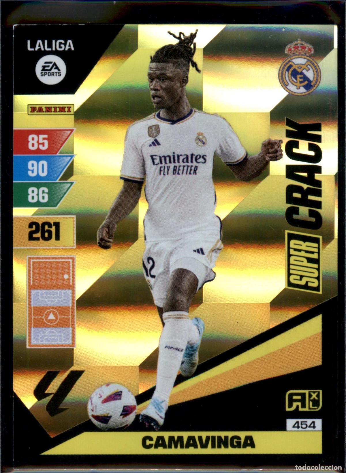 Football Stickers: Camavinga Super Crack N&ordm; 454 Real Madrid LaLiga EA SportsAdrenalyn XL 2023 2024 Panini 23 24
