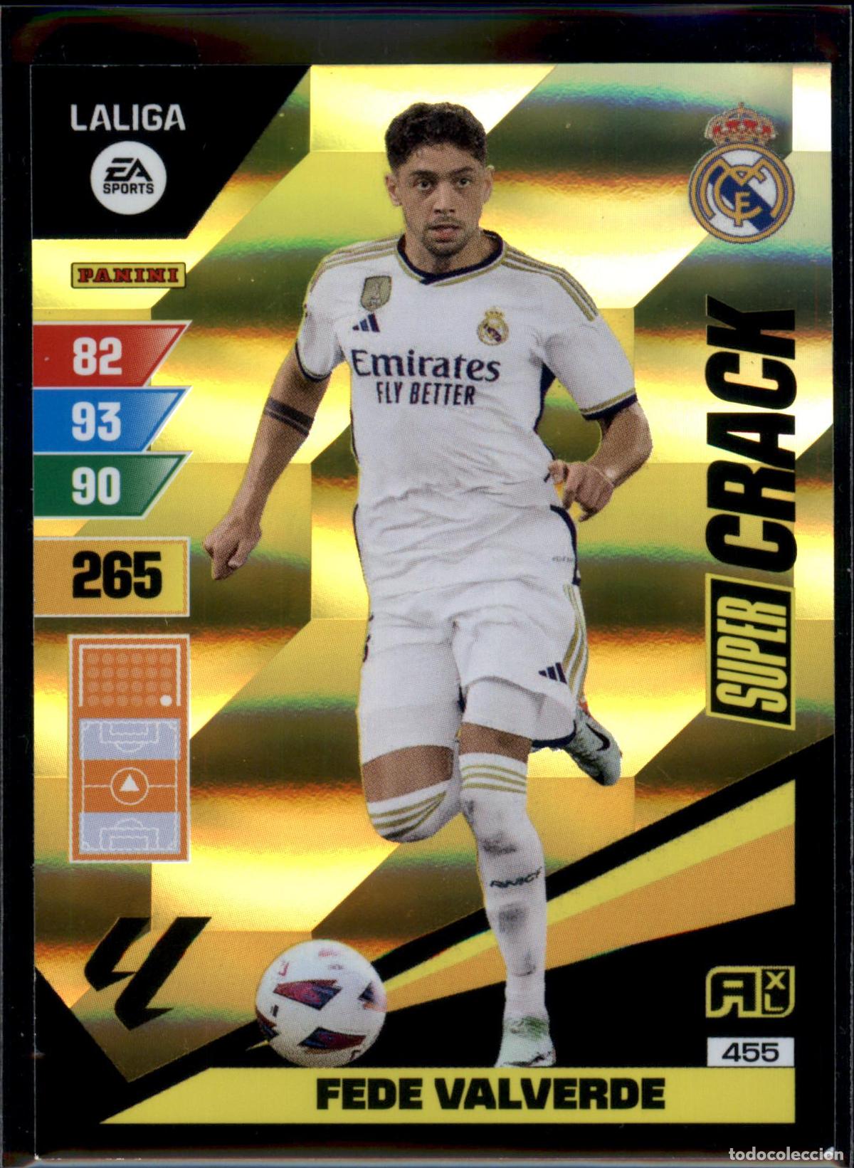 Football Stickers: Fede Valverde Super Crack N&ordm; 455 Real Madrid LaLiga EA SportsAdrenalyn XL 2023 2024 Panini 23 24