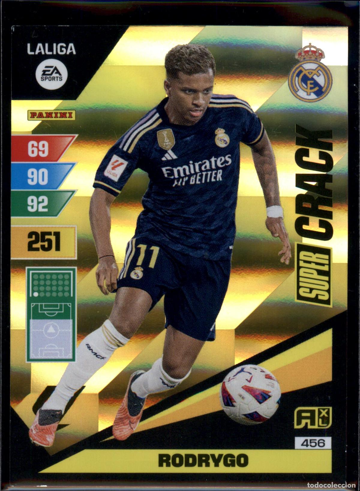 Football Stickers: Rodrygo Super Crack N&ordm; 456 Real Madrid LaLiga EA SportsAdrenalyn XL 2023 2024 Panini 23 24