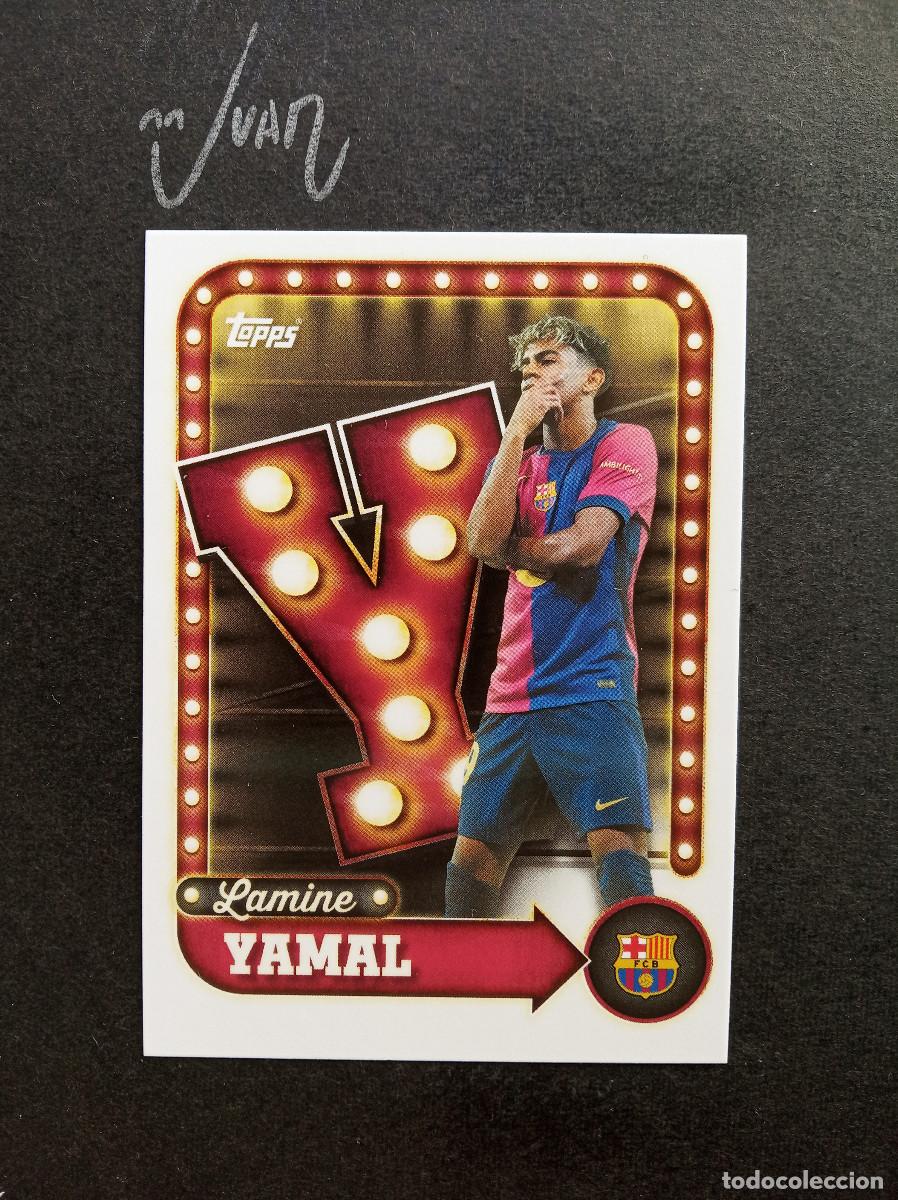 Cromos de f&uacute;tbol: N&ordm; 25 NAME IN LIGHTS LAMINE YAMAL FC BARCELONA ESPA&Ntilde;A ⚽ TOPPS &reg; COLLECTOR TIN 2025 2026 25 26 NUEVO