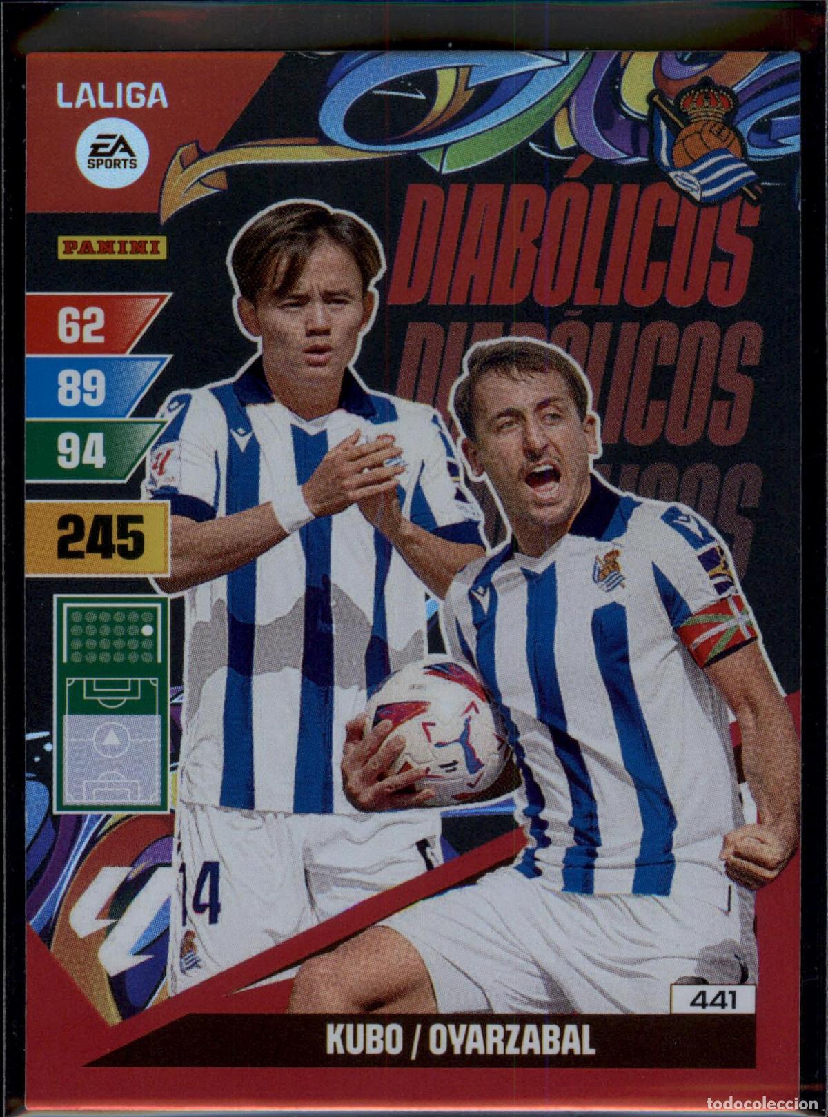 Cromos de f&uacute;tbol: Diab&oacute;licos N&ordm; 441 Real Sociedad LaLiga EA SportsAdrenalyn XL 2023 2024 Panini 23 24