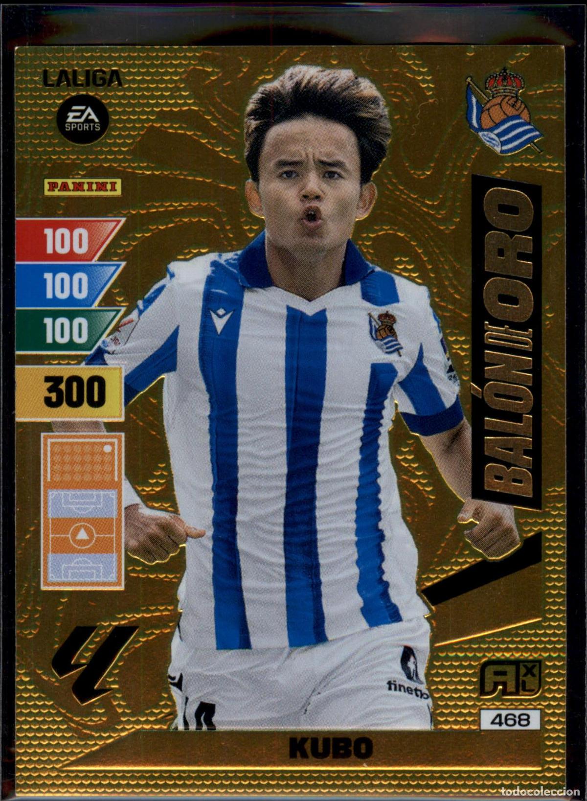 Cromos de f&uacute;tbol: Kubo Bal&oacute;n de Oro N&ordm; 468 Real Sociedad LaLiga EA SportsAdrenalyn XL 2023 2024 Panini 23 24