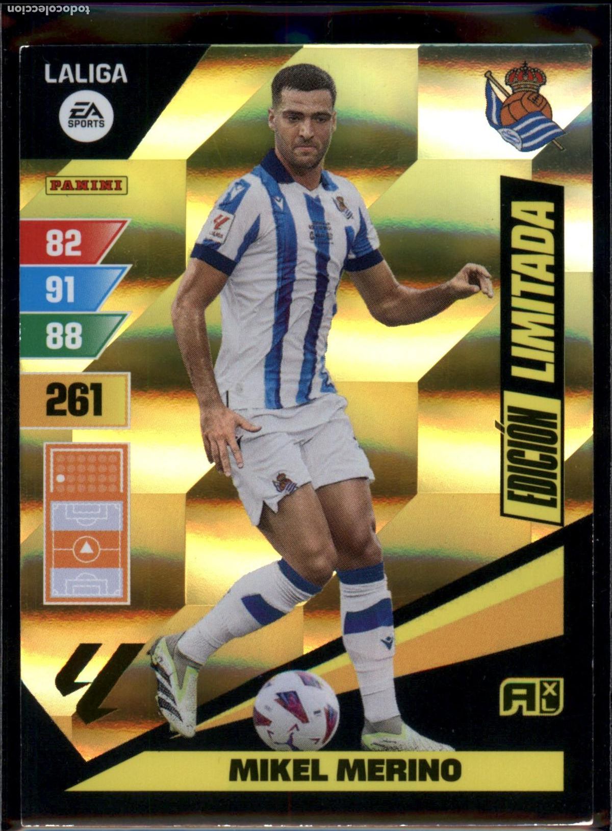 Cromos de f&uacute;tbol: Mikel Merino Edici&oacute;n Limitada Real Sociedad LaLiga EA SportsAdrenalyn XL 2023 2024 Panini 23 24