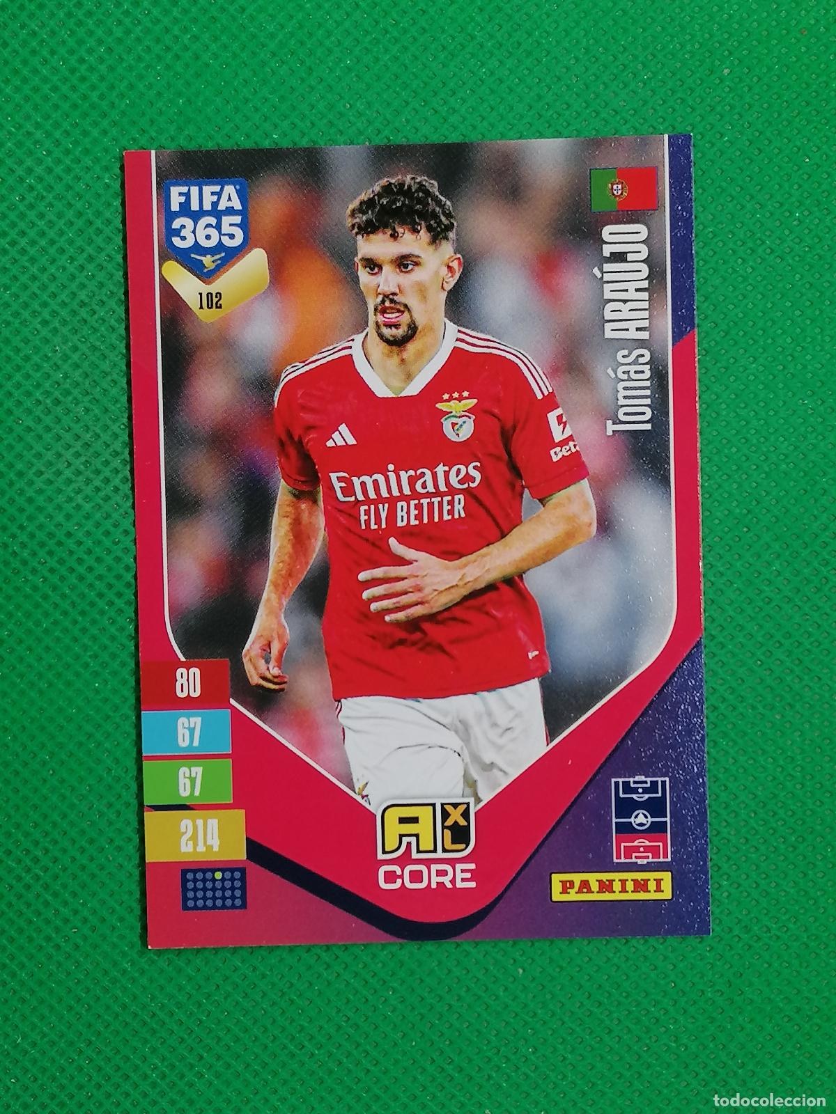 Cromos de f&uacute;tbol: 102 TOMAS ARAUJO BENFICA CORE ⚽ PANINI ADRENALYN XL FIFA 365 26 27 2026 2027 ⚽