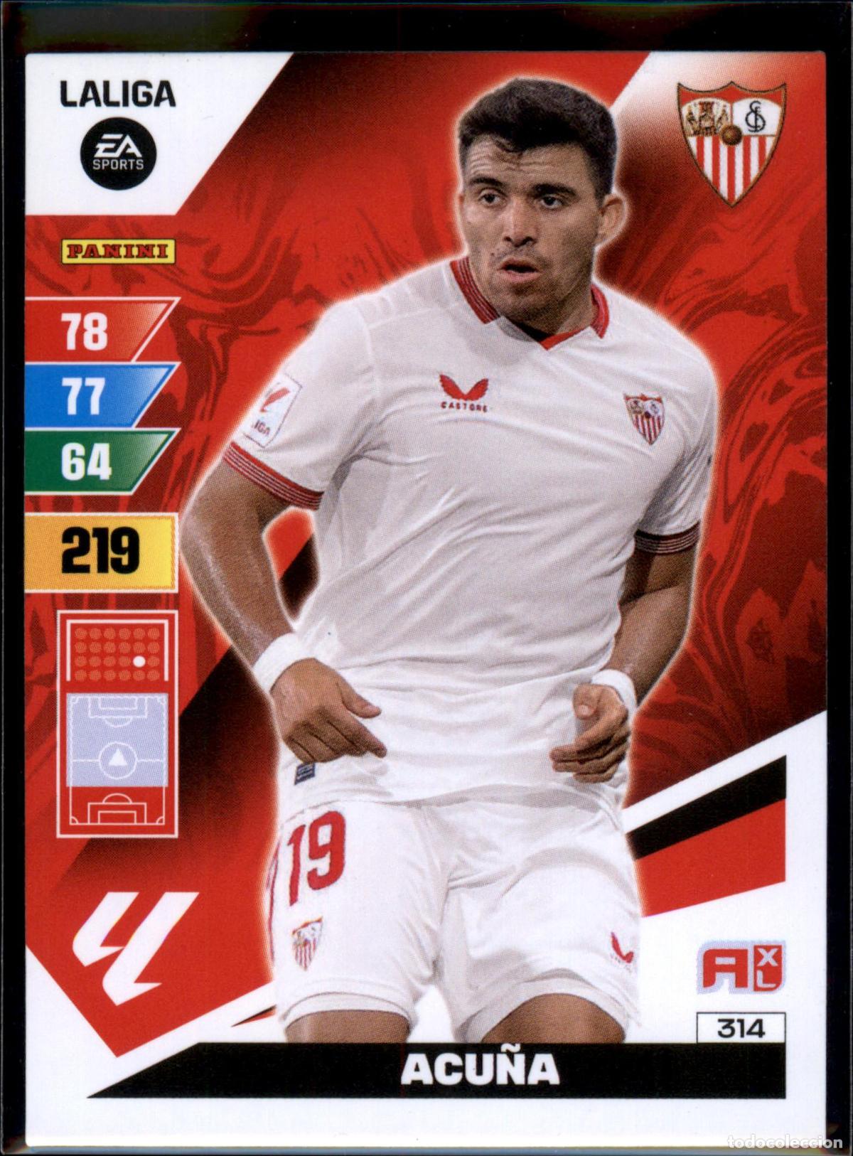 Cromos de f&uacute;tbol: Acu&ntilde;a N&ordm; 314 Sevilla FC LaLiga EA SportsAdrenalyn XL 2023 2024 Panini 23 24