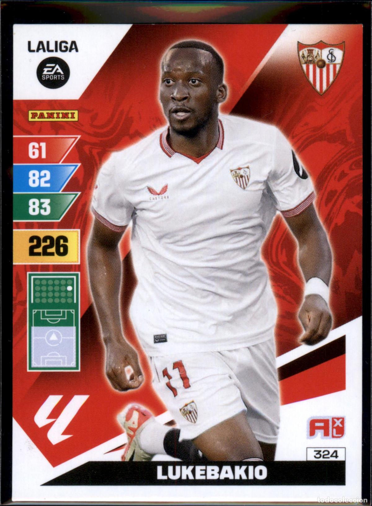 Cromos de f&uacute;tbol: Lukebakio N&ordm; 324 Sevilla FC LaLiga EA SportsAdrenalyn XL 2023 2024 Panini 23 24