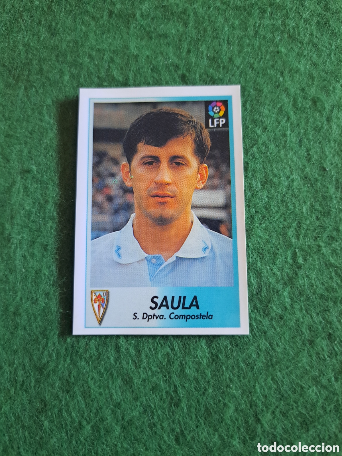 Cromos de f&uacute;tbol: Saula. N&deg;57. Compostela. Bollycao Liga 96-97. Sigue la Liga