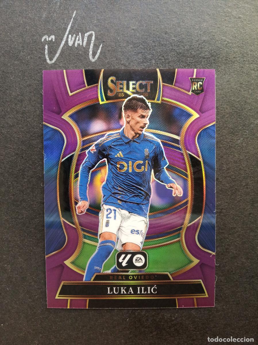 Cromos de f&uacute;tbol: NUMERADA #/125 PURPLE ROOKIE LUKA ILIC OVIEDO SERBIA PRIZM ⚽ PANINI &reg; SELECT LIGA 2025 2026 25 26