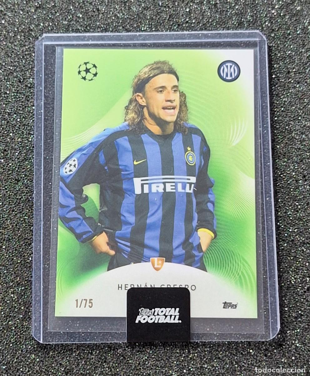 Cromos de f&uacute;tbol: Hernan Crespo Inter Milan Topps Total Football 1/75 Green