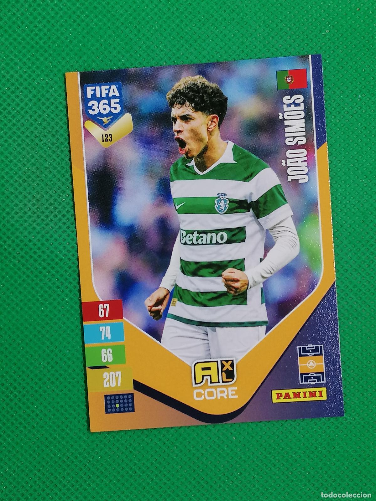 Cromos de f&uacute;tbol: 123 JOAO SIMOES SPORTING PORTUGAL CORE ⚽ PANINI ADRENALYN XL FIFA 365 26 27 2026 2027 ⚽