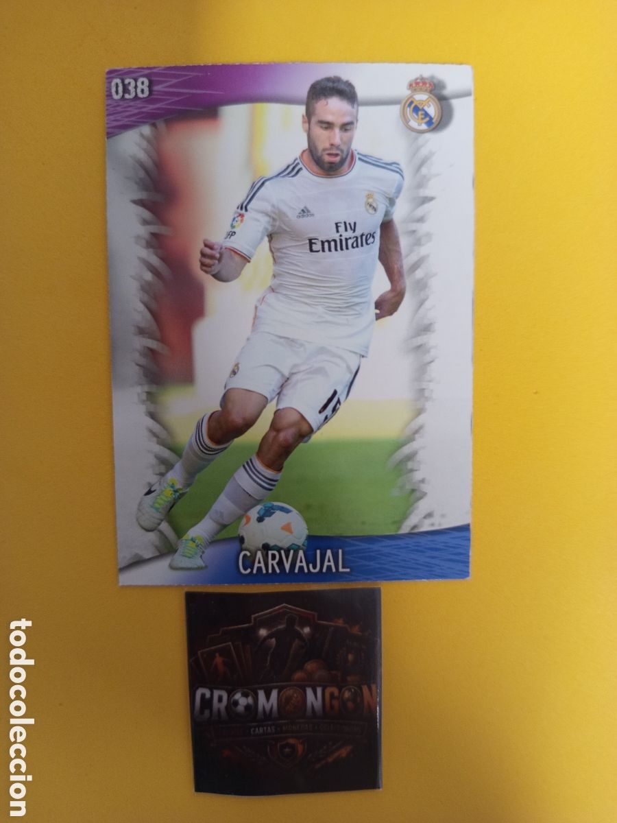 Cromos de Futebol: ❇️ CROMO CARD ⚽ CARVAJAL REAL MADRID 38 FICHAS LIGA QUIZ GAME 2014 13 14 2013 2014 MUNDICROMO ❇️