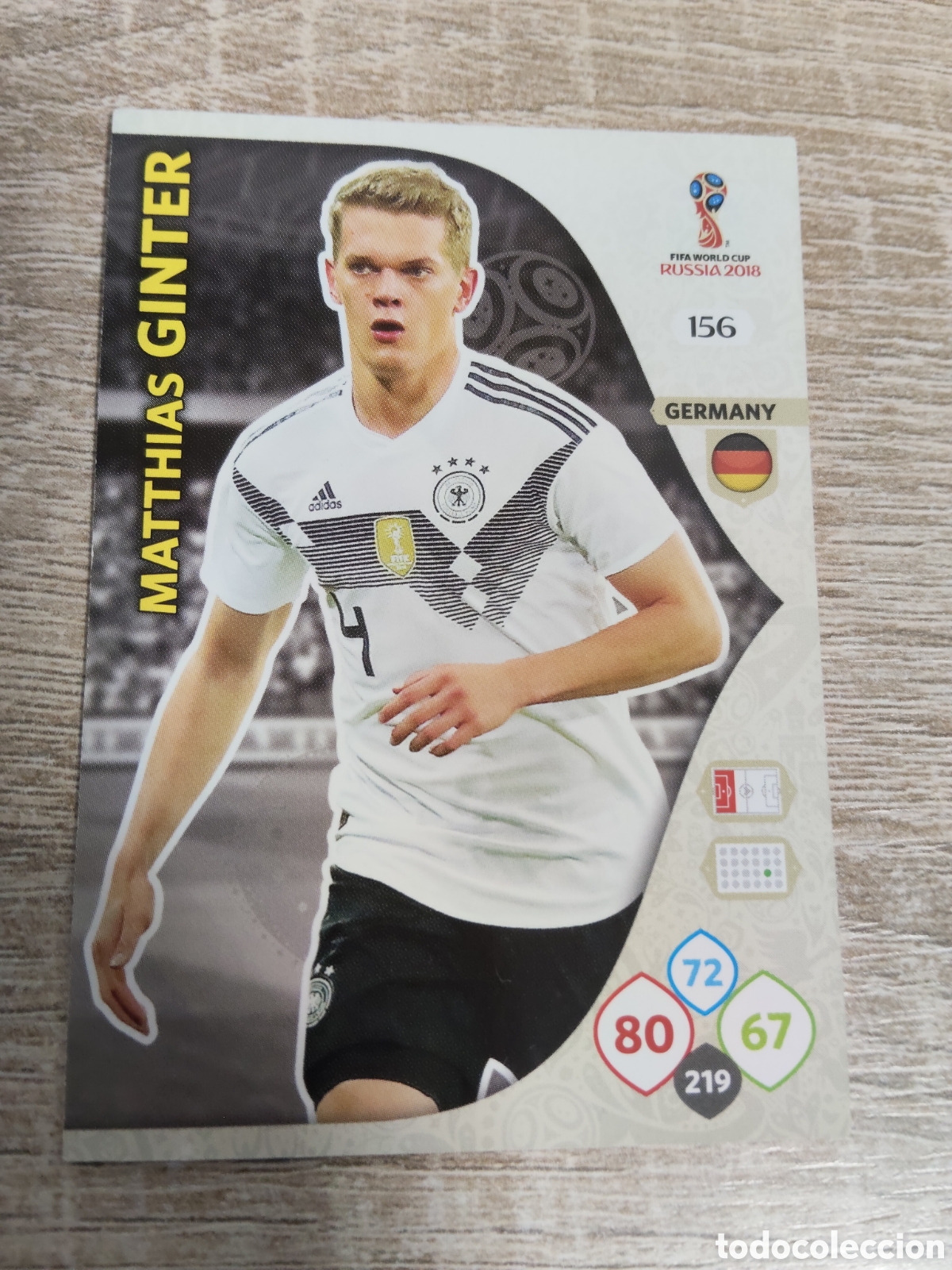 Cromos de f&uacute;tbol: Panini Adrenalyn mundial Rusia 2018 156 Matthias Ginter Alemania