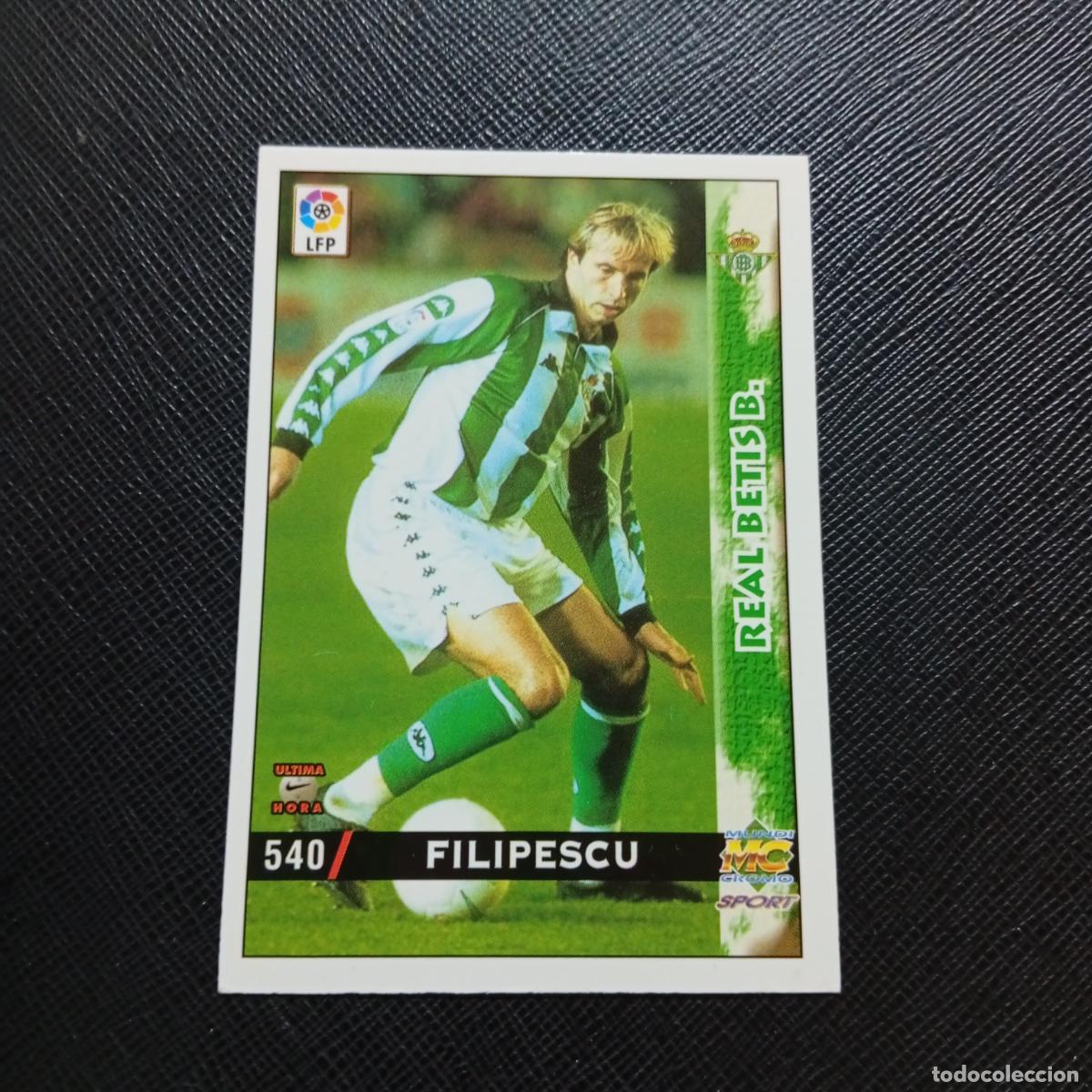 Cromos de f&uacute;tbol: 540 FILIPESCU REAL BETIS MUNDICROMO 1998 1999 CROMO FUTBOL 98 99 - A211 PG27 ULTIMA HORA