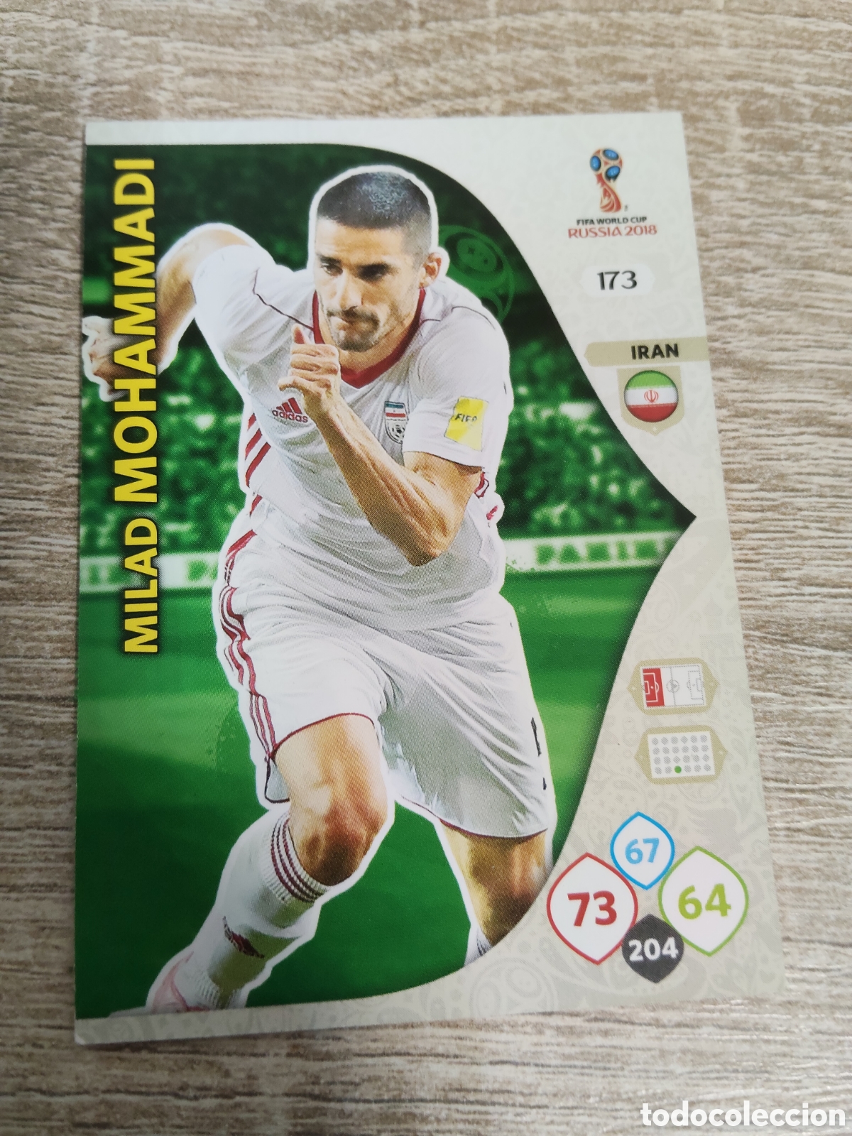 Cromos de f&uacute;tbol: Panini Adrenalyn mundial Rusia 2018 173 Milad Mohammadi Ir&aacute;n