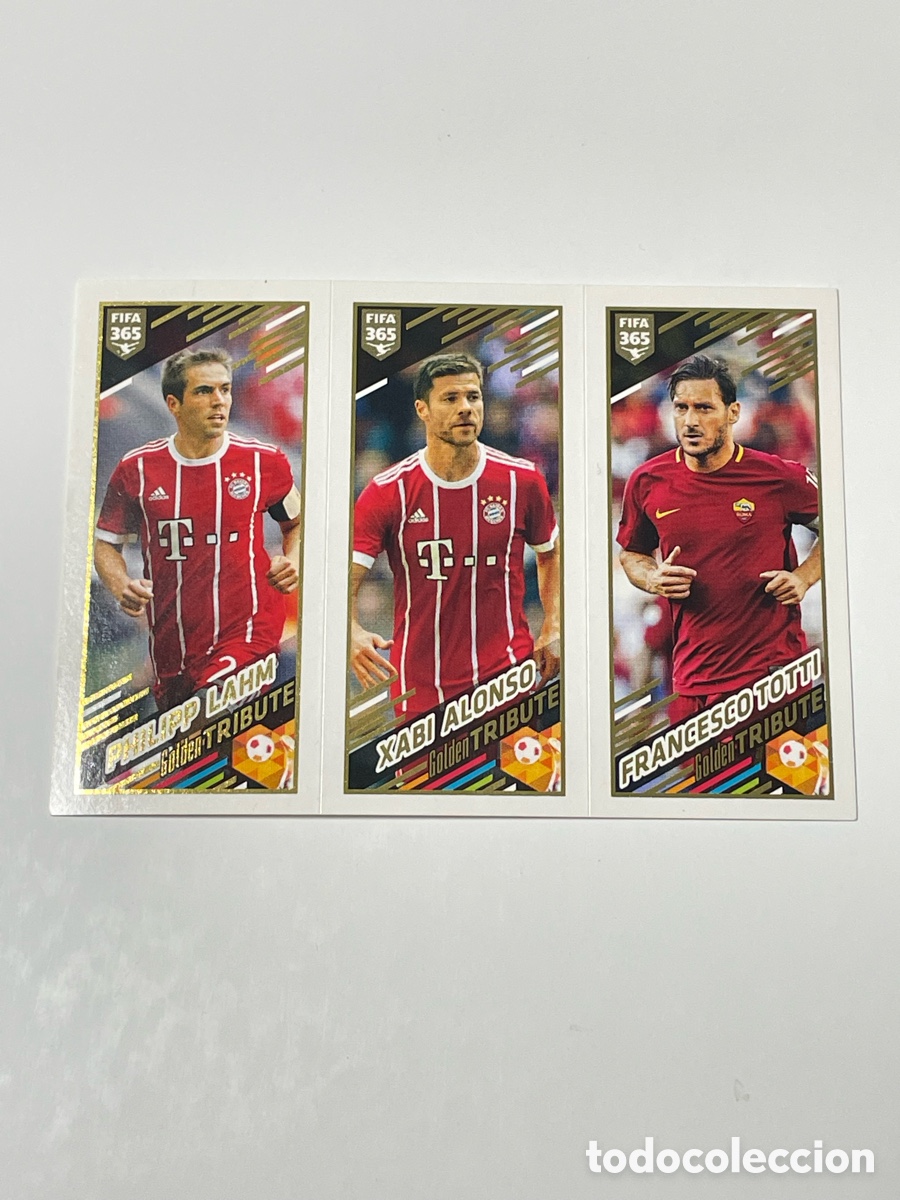 Cromos de f&uacute;tbol: Philipp Lahm - Xabi Alonso - Francesco Totti Panini FIFA 365 17/18 Golden Tribute #396