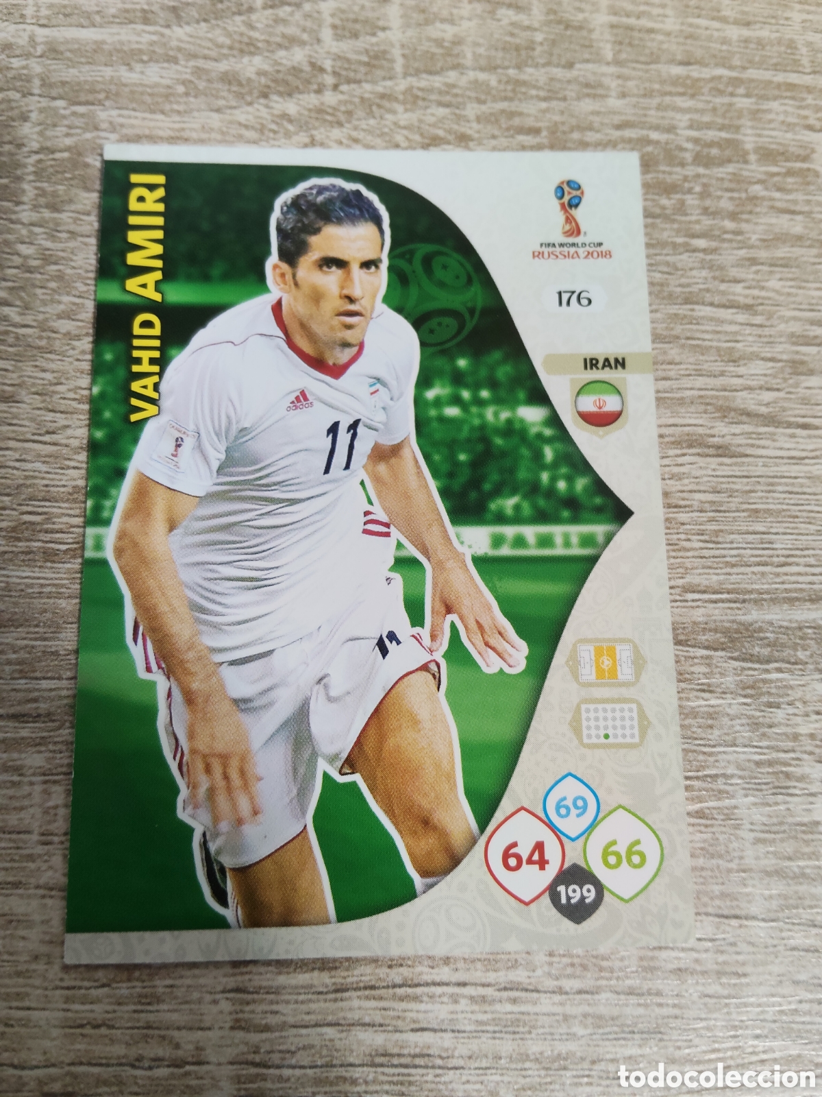 Cromos de f&uacute;tbol: Panini Adrenalyn mundial Rusia 2018 176 Vahid Amiri Ir&aacute;n