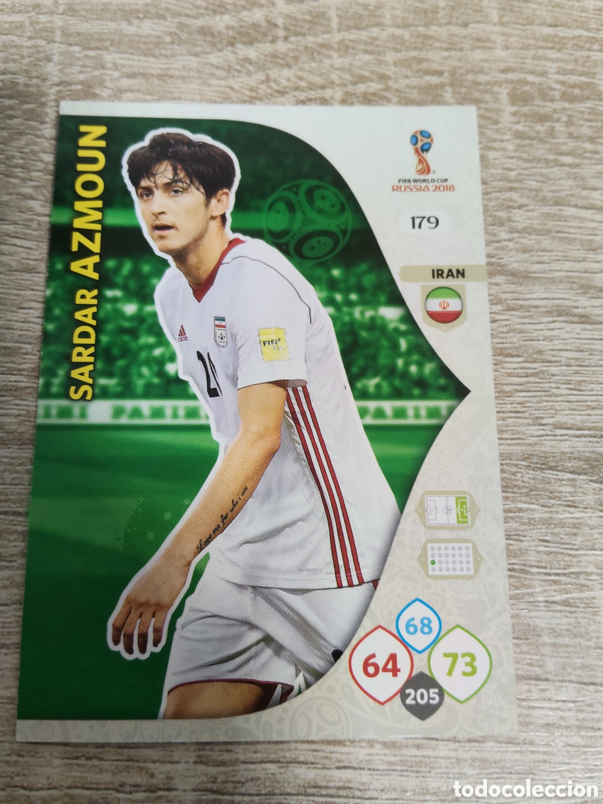 Cromos de f&uacute;tbol: Panini Adrenalyn mundial Rusia 2018 179 Sardar Azmoun Ir&aacute;n