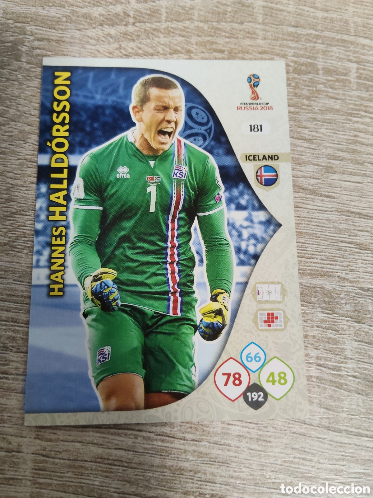 Cromos de f&uacute;tbol: Panini Adrenalyn mundial Rusia 2018 181 Hannes Halldorsson Islandia