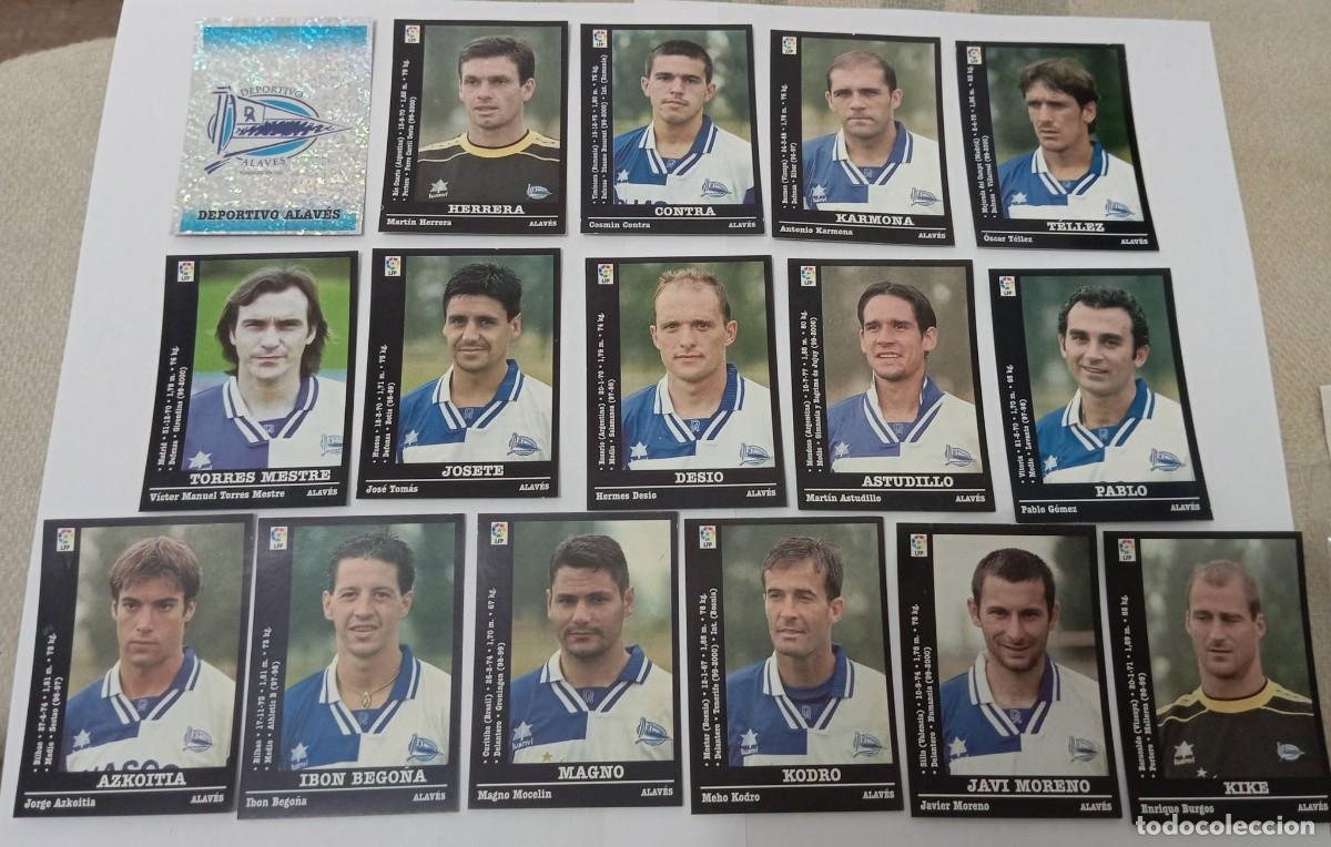 Fu&szlig;ball-Sticker: -PANINI LIGA 2000-2001 : LOTE DE 16 CROMOS DIFERENTES DEL ALAVES