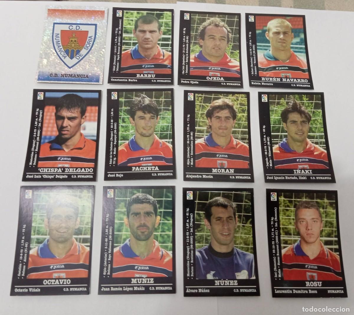 Cromos de f&uacute;tbol: -PANINI LIGA 2000-2001 : LOTE DE 12 CROMOS DIFERENTES DEL NUMANCIA ( 288 BARBU CORREGIDO )