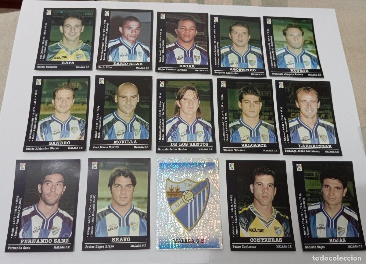 Cromos de f&uacute;tbol: -PANINI LIGA 2000-2001 : LOTE DE 15 CROMOS DIFERENTES DEL MALAGA