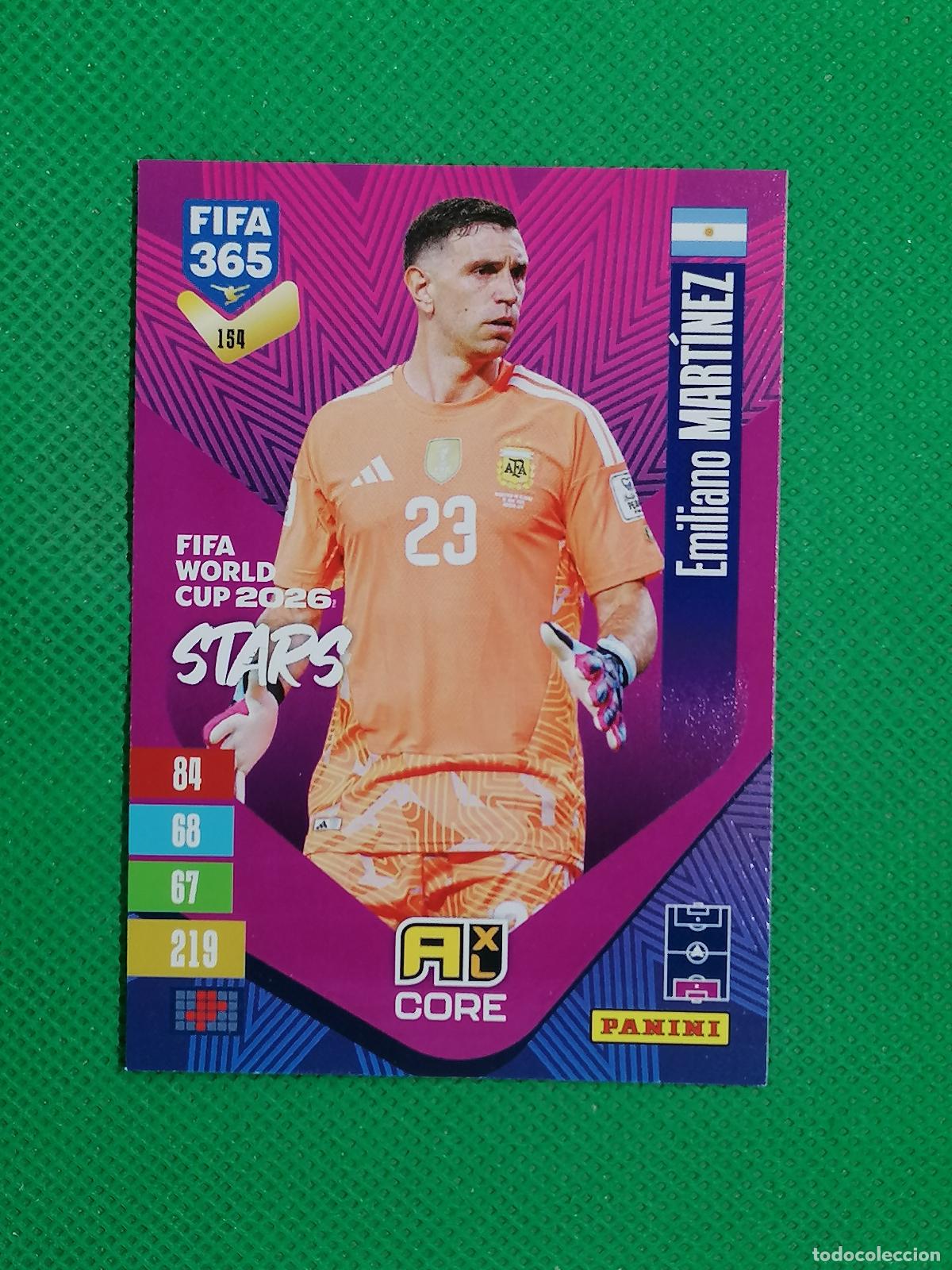Cromos de f&uacute;tbol: 154 EMILIANO MARTINEZ ARGENTINA CORE STARS ⚽ PANINI ADRENALYN XL FIFA 365 26 27 2026 2027 ⚽