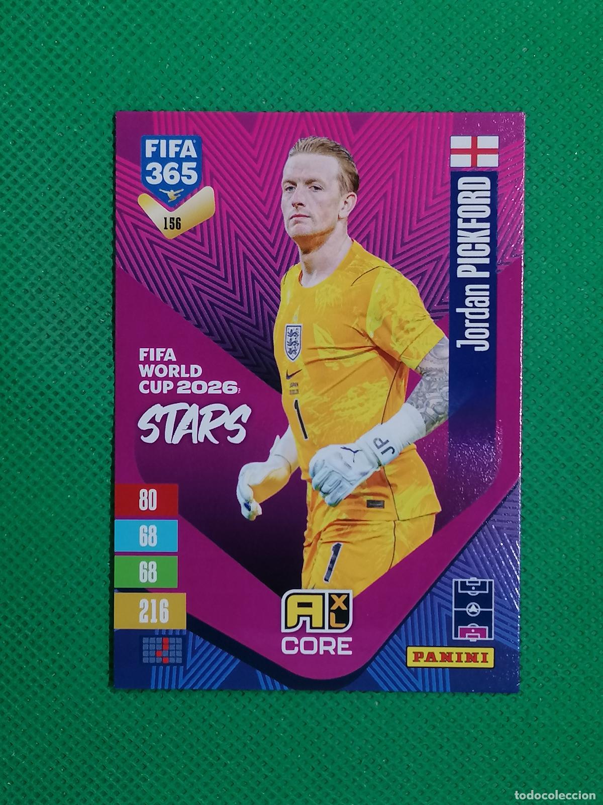 Figurine di Calcio: 156 JORDAN PICKFORD INGLATERRA CORE STARS ⚽ PANINI ADRENALYN XL FIFA 365 26 27 2026 2027 ⚽