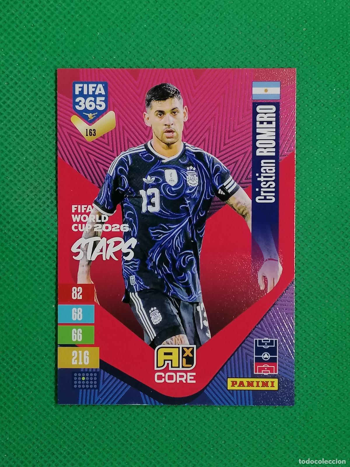 Cromos de f&uacute;tbol: 163 CRISTIAN ROMERO ARGENTINA CORE STARS ⚽ PANINI ADRENALYN XL FIFA 365 26 27 2026 2027 ⚽