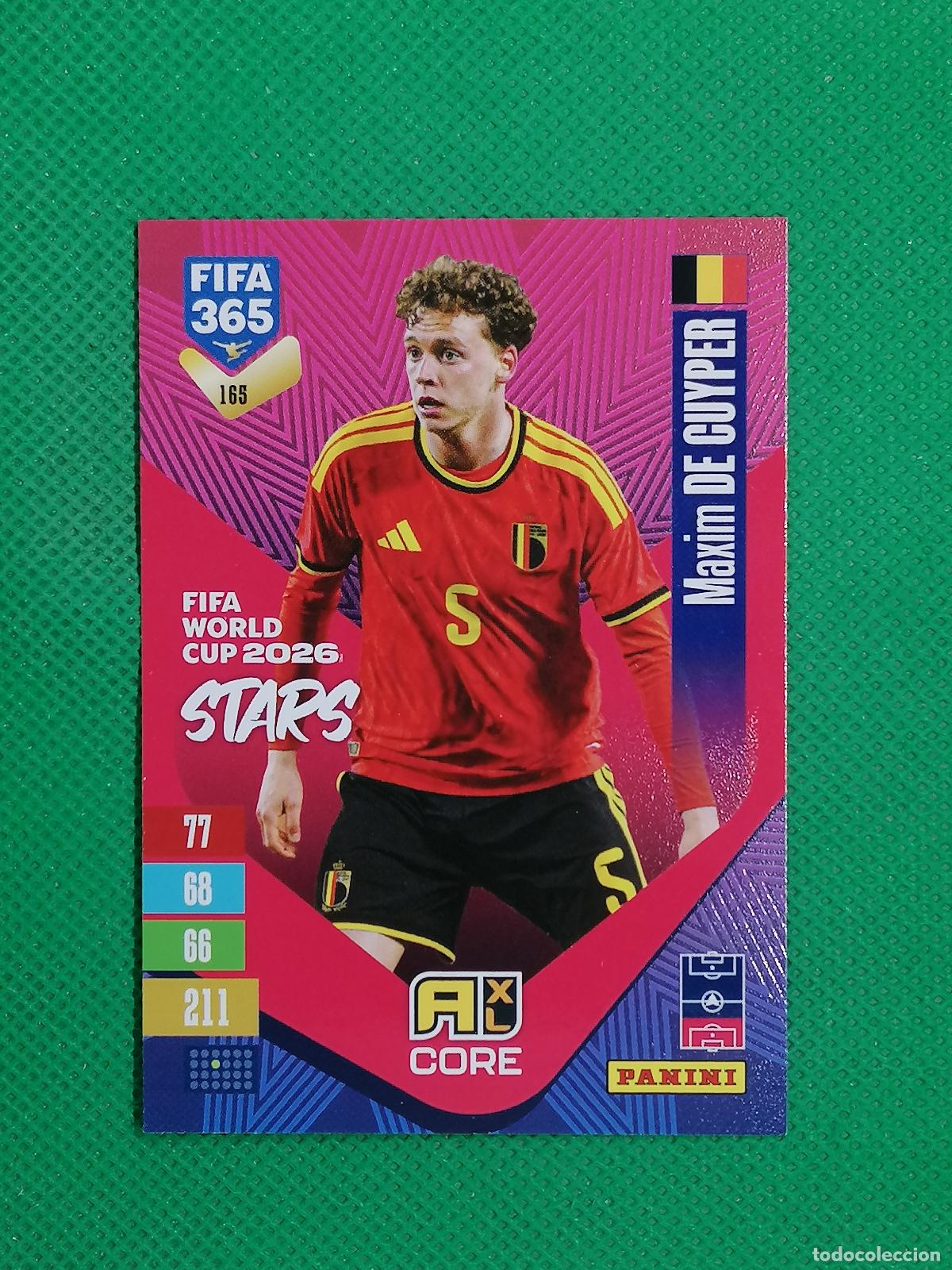 Cromos de f&uacute;tbol: 165 MAXIM DE CUYPER BELGICA CORE STARS ⚽ PANINI ADRENALYN XL FIFA 365 26 27 2026 2027 ⚽