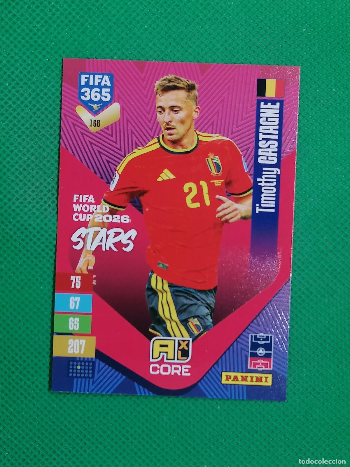Cromos de f&uacute;tbol: 168 TIMOTHY CASTAGNE BELGICA CORE STARS ⚽ PANINI ADRENALYN XL FIFA 365 26 27 2026 2027 ⚽