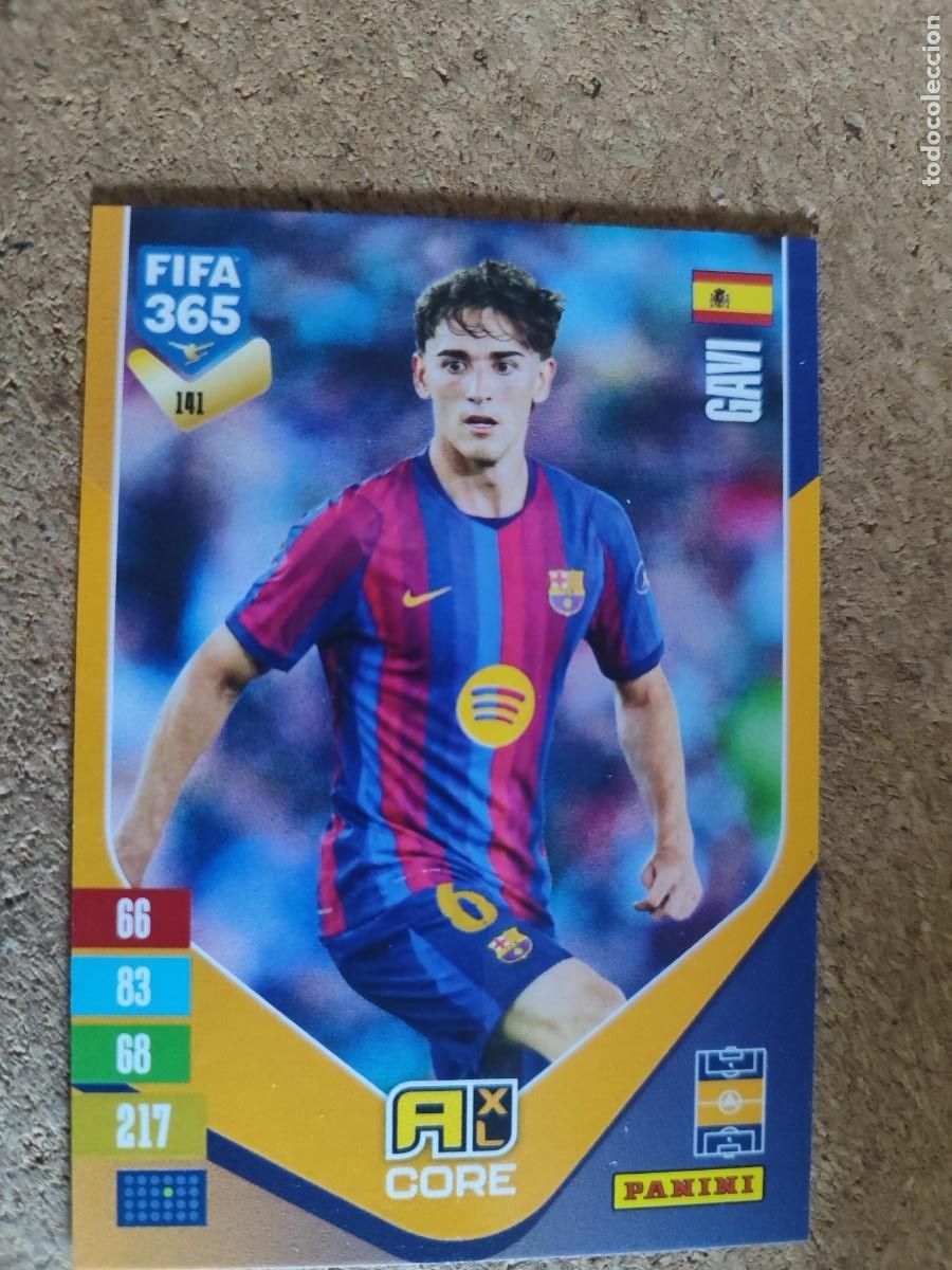 Cromos de f&uacute;tbol: ADRENALYN FIFA 365 2027 CARD CORE GAVI FC BARCELONA # 141 PANINI