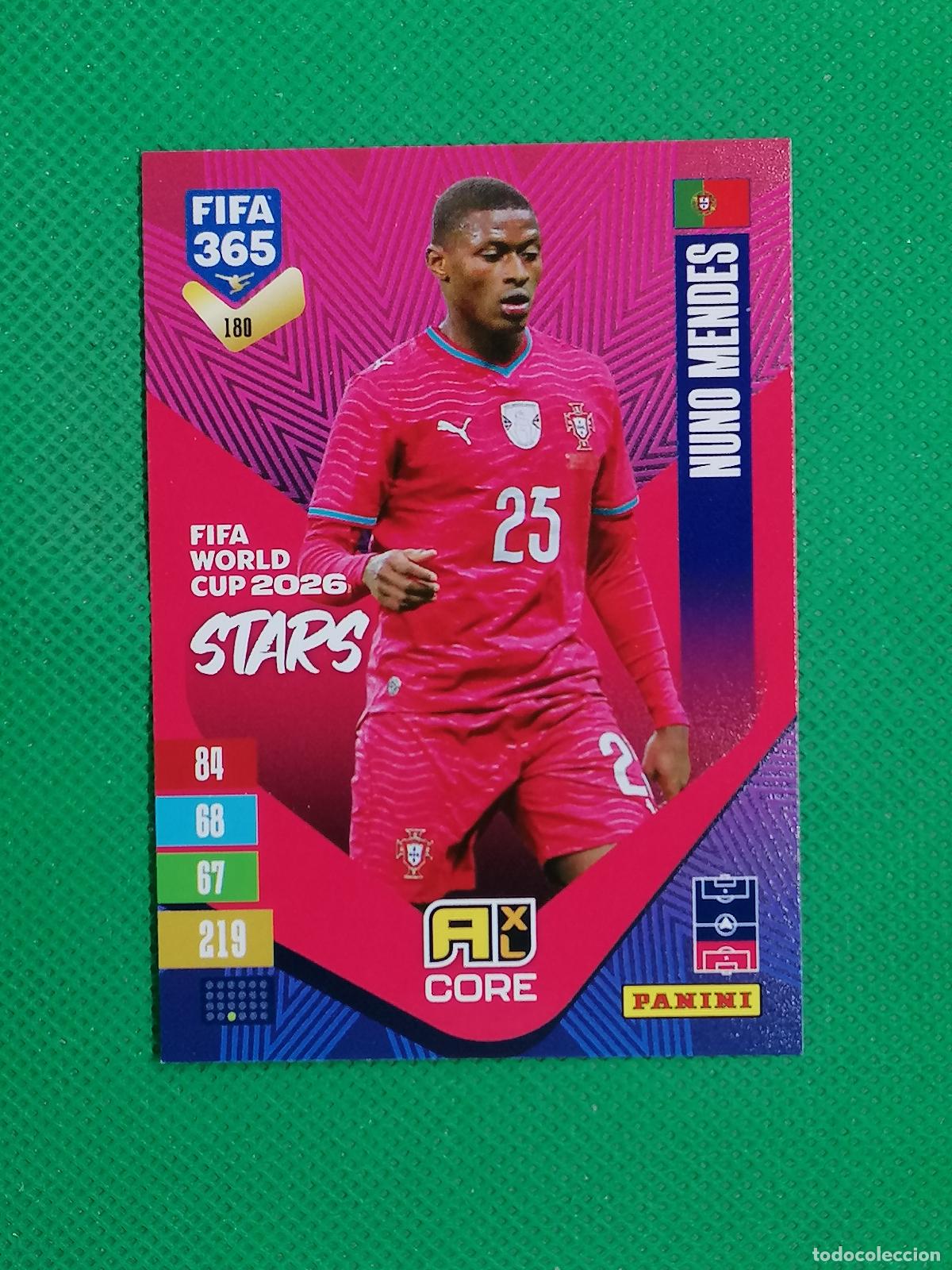 Cromos de f&uacute;tbol: 180 NUNO MENDEZ PORTUGAL CORE STARS ⚽ PANINI ADRENALYN XL FIFA 365 26 27 2026 2027 ⚽