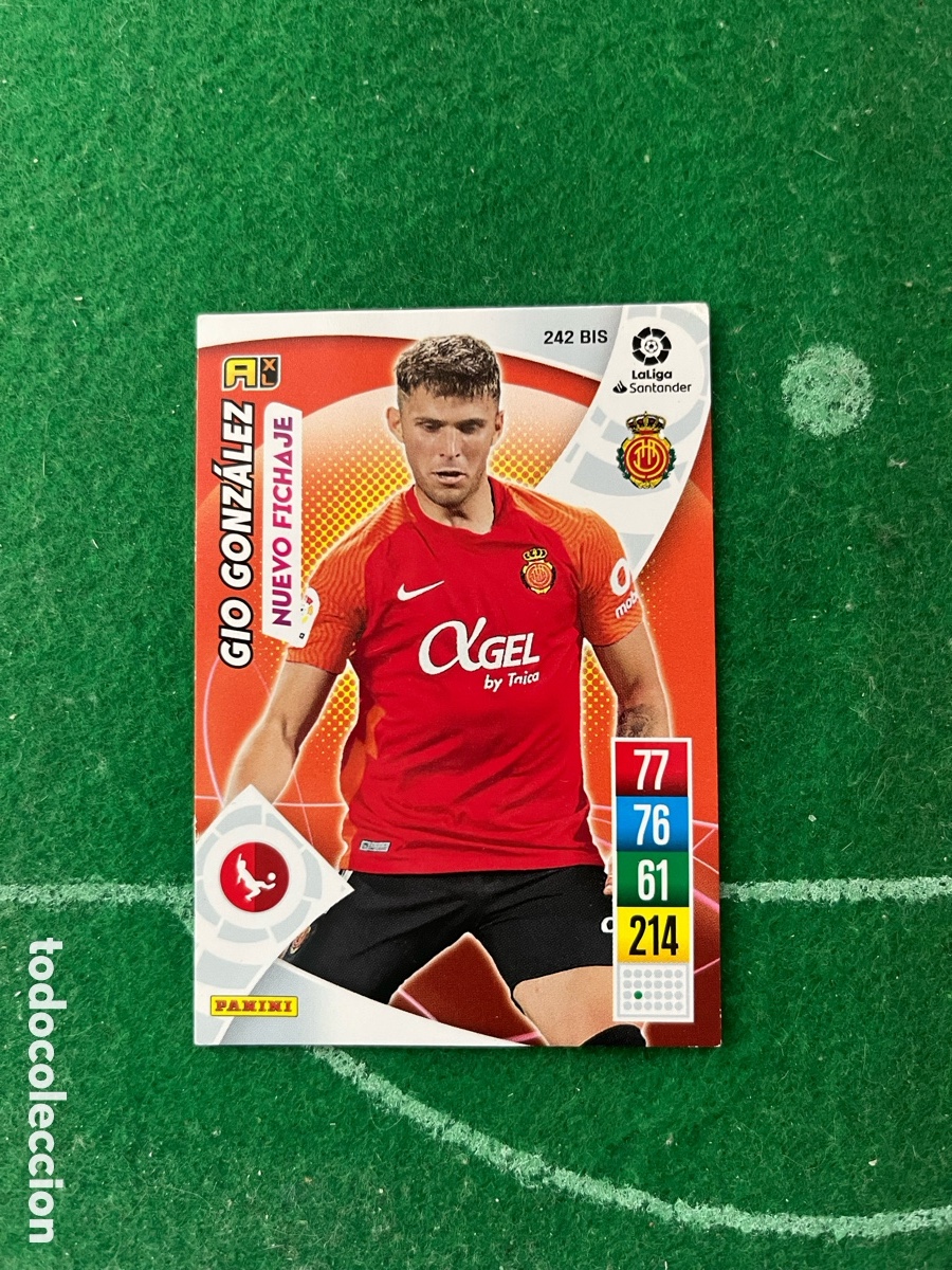 Cromos de f&uacute;tbol: 242 BIS GIO GONZ&Aacute;LEZ MALLORCA ADRENALYN 2021 2022 PANINI NUEVO FICHAJE