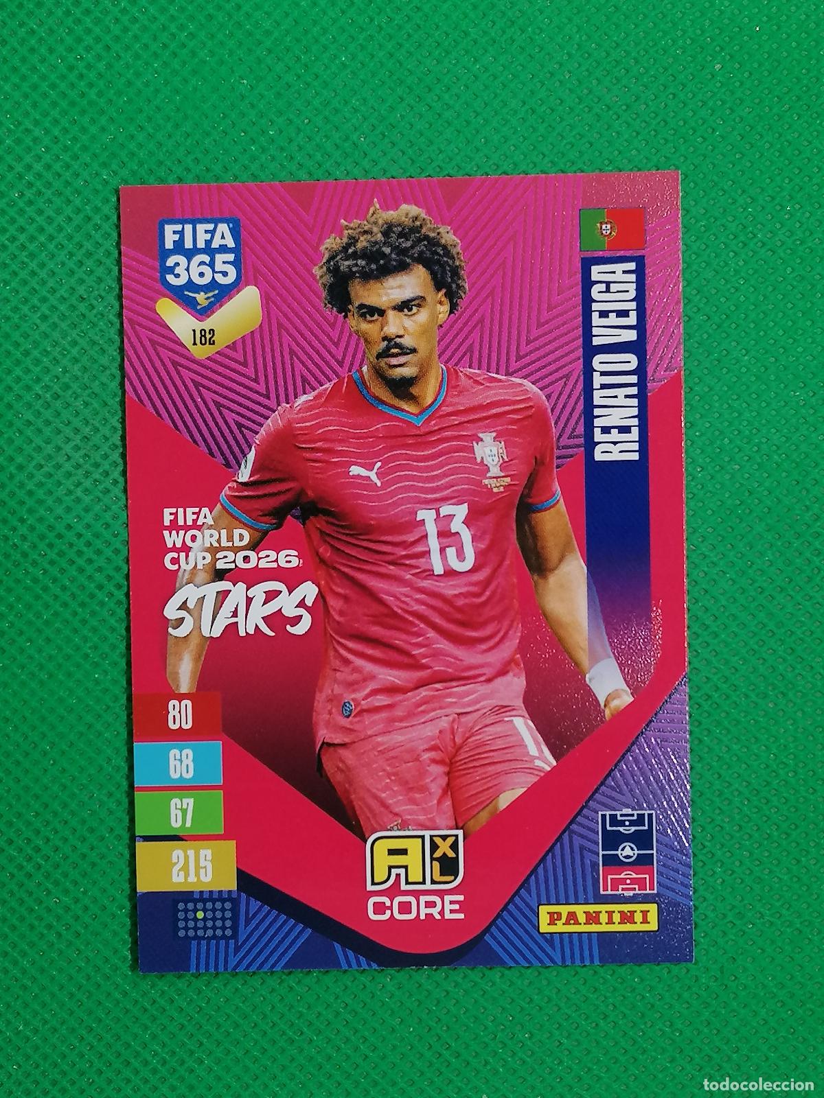 Cromos de f&uacute;tbol: 182 RENATO VEIGA PORTUGAL CORE STARS ⚽ PANINI ADRENALYN XL FIFA 365 26 27 2026 2027 ⚽