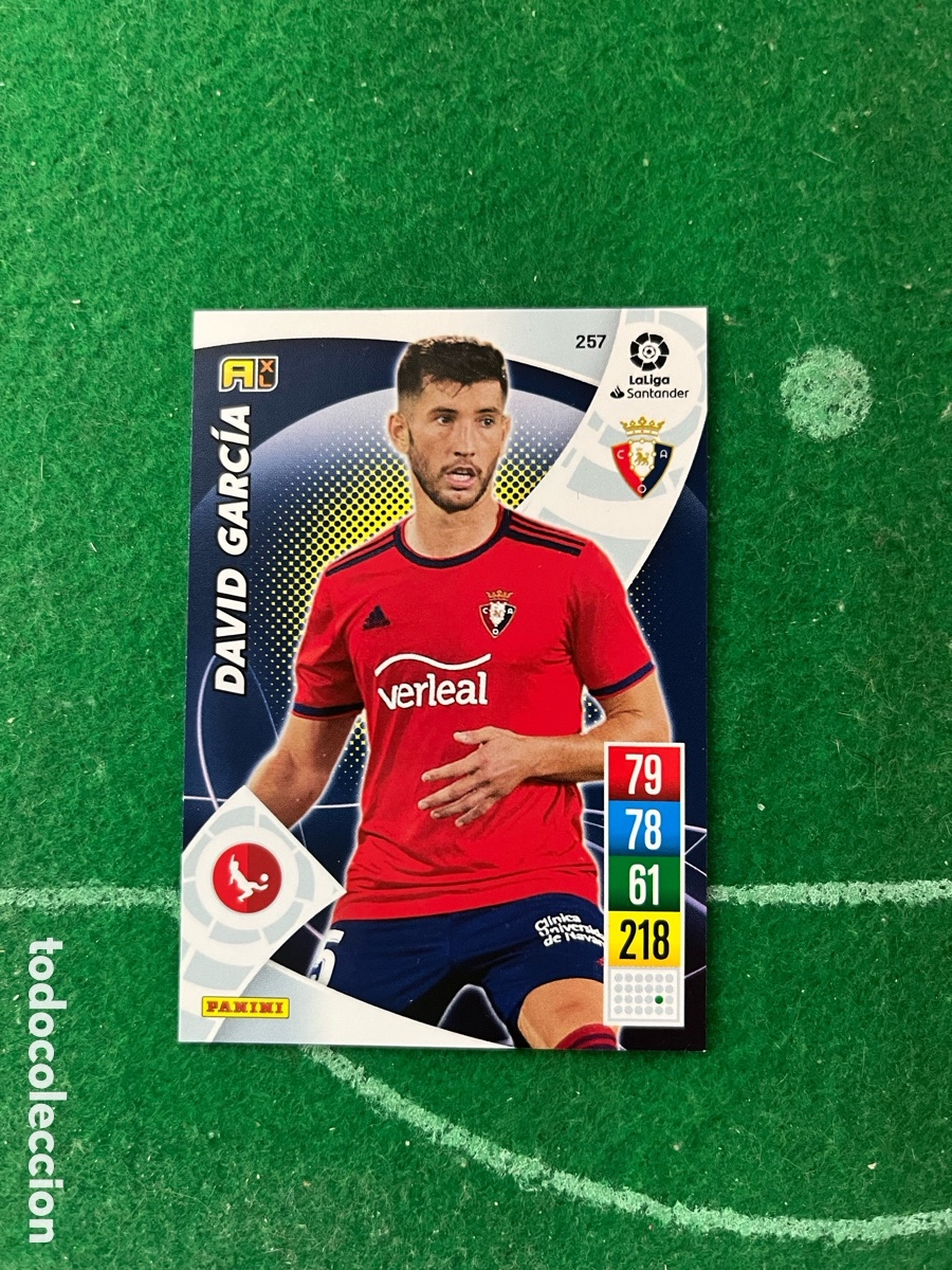 Cromos de f&uacute;tbol: 257 DAVID GARC&Iacute;A OSASUNA ADRENALYN 2021 2022 PANINI