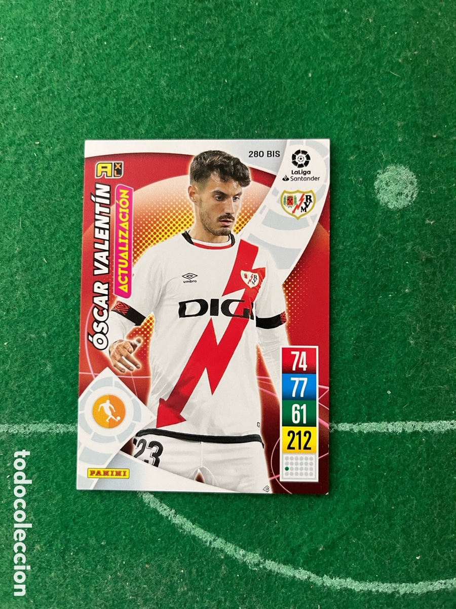 Cromos de f&uacute;tbol: 280 BIS OSCAR VALENT&Iacute;N RAYO VALLECANO ADRENALYN 2021 2022 PANINI ACTUALIZACI&Oacute;N