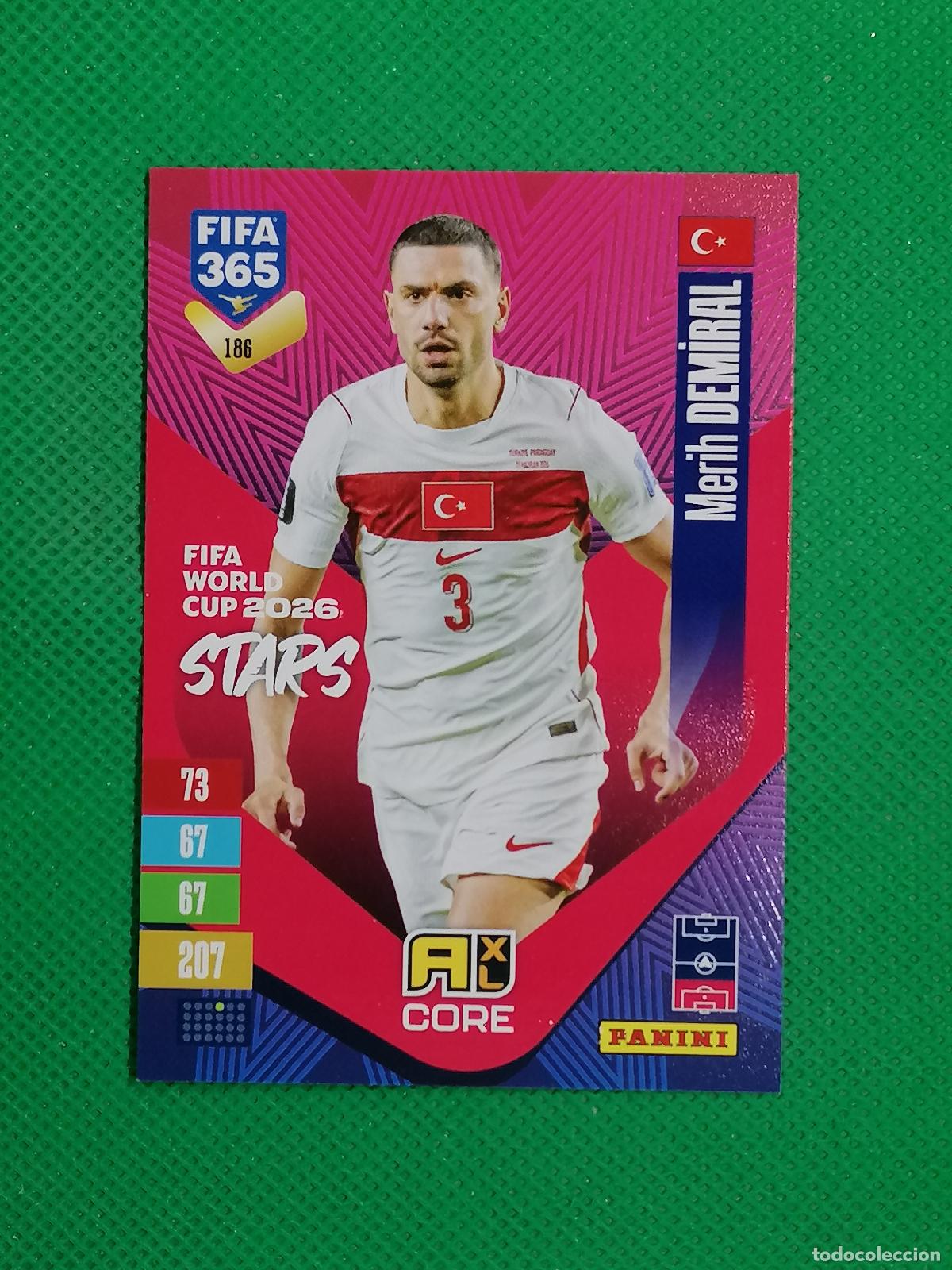Cromos de f&uacute;tbol: 186 MERIH DEMIRAL SUECIA CORE STARS ⚽ PANINI ADRENALYN XL FIFA 365 26 27 2026 2027 ⚽